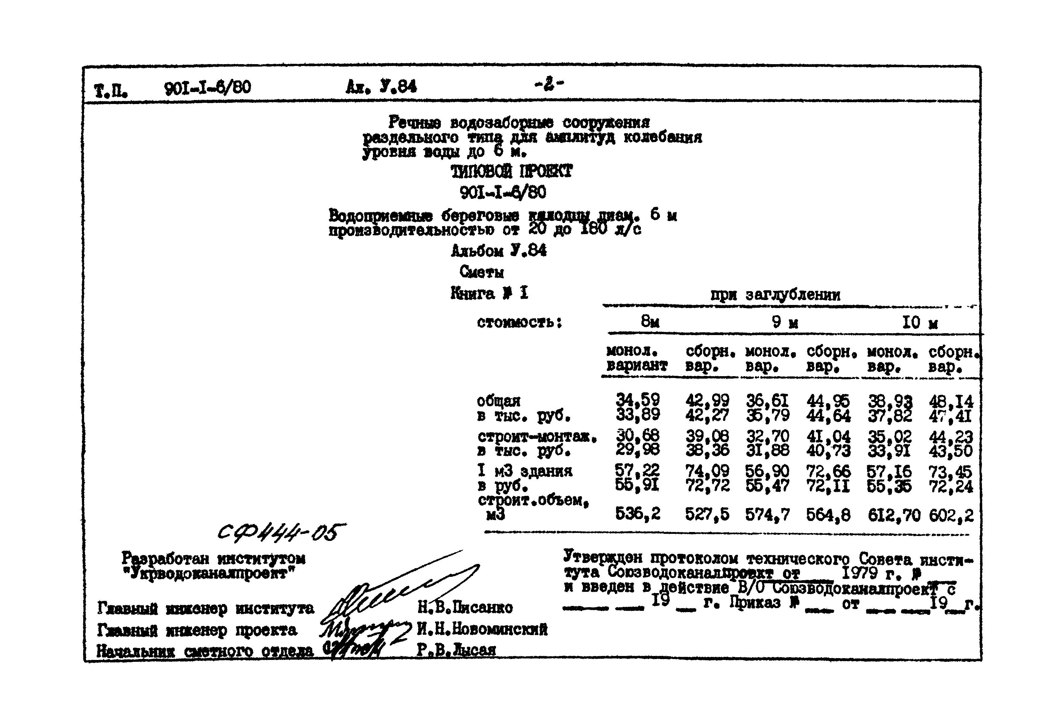 Типовой проект 901-1-6/80