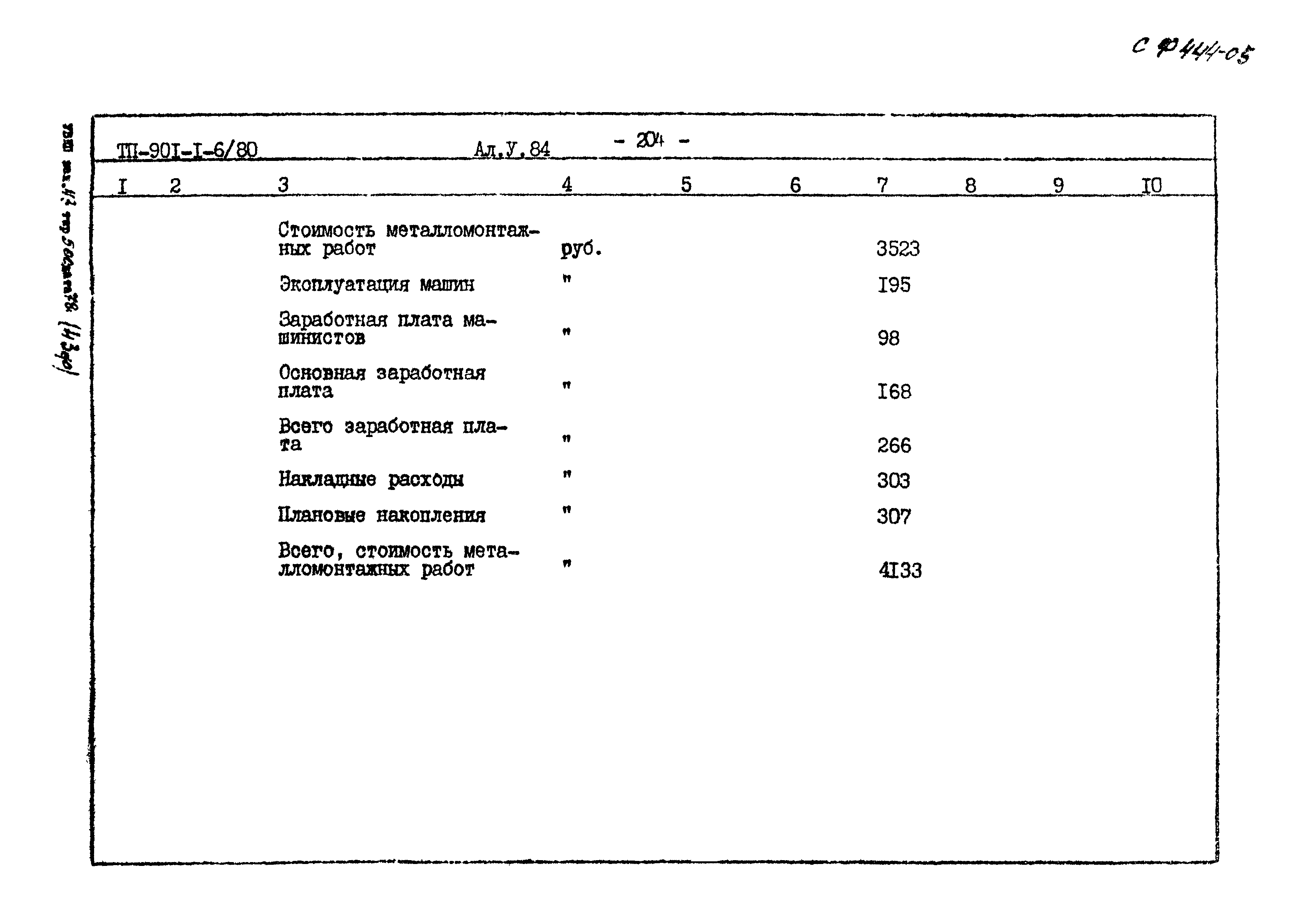 Типовой проект 901-1-6/80