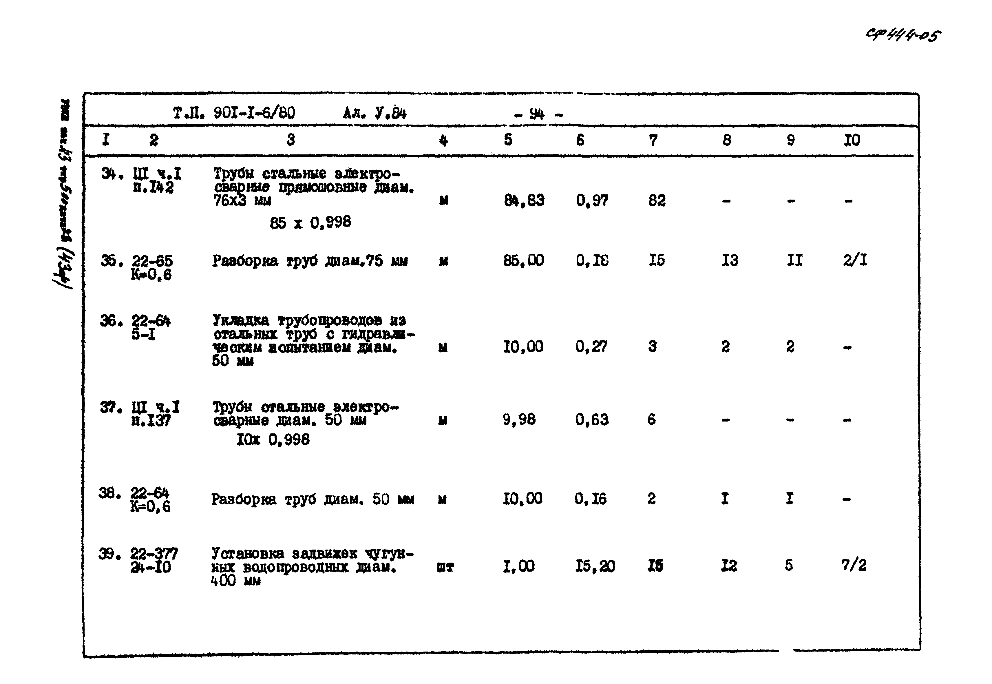 Типовой проект 901-1-6/80