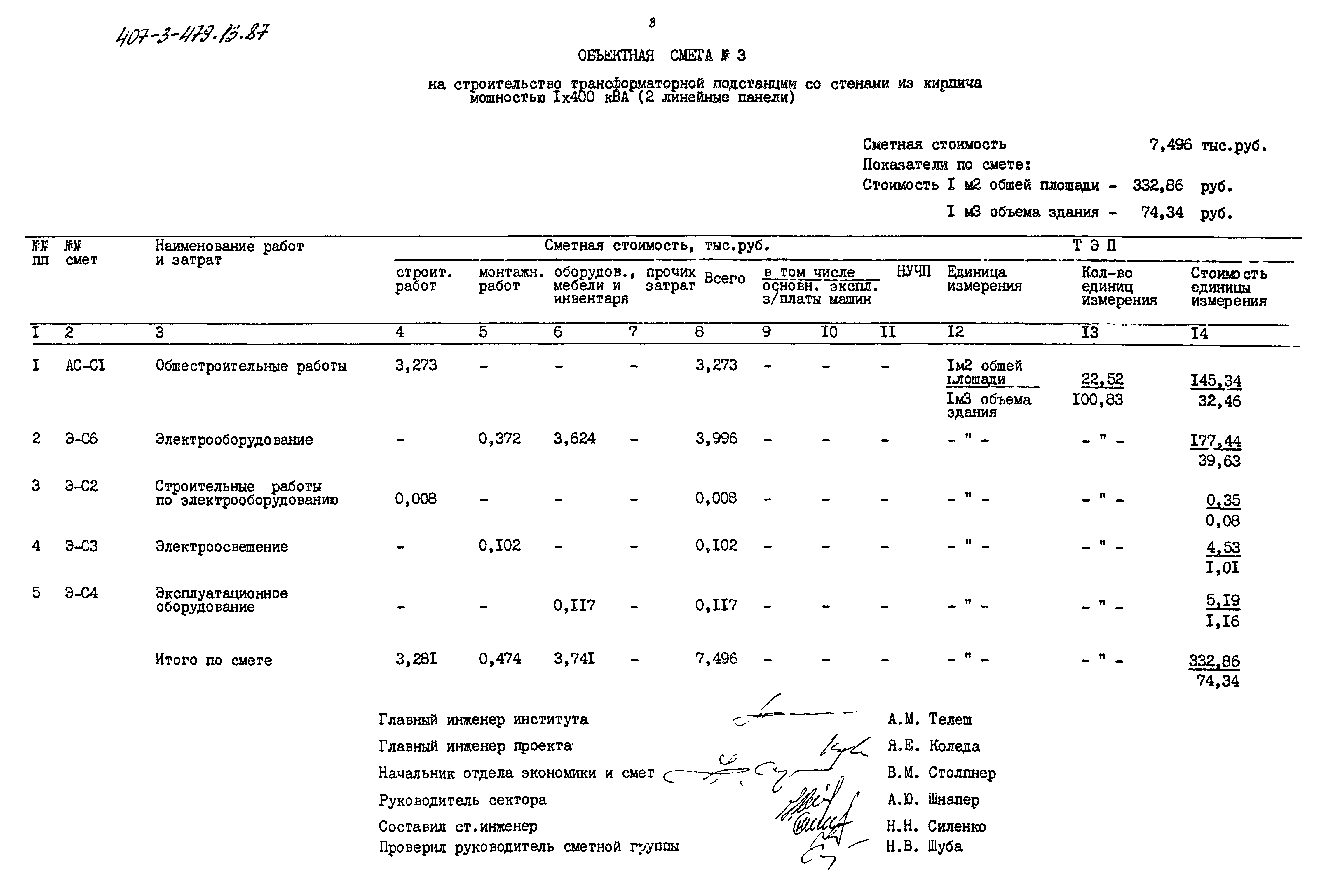 Типовой проект 407-3-479.13.87