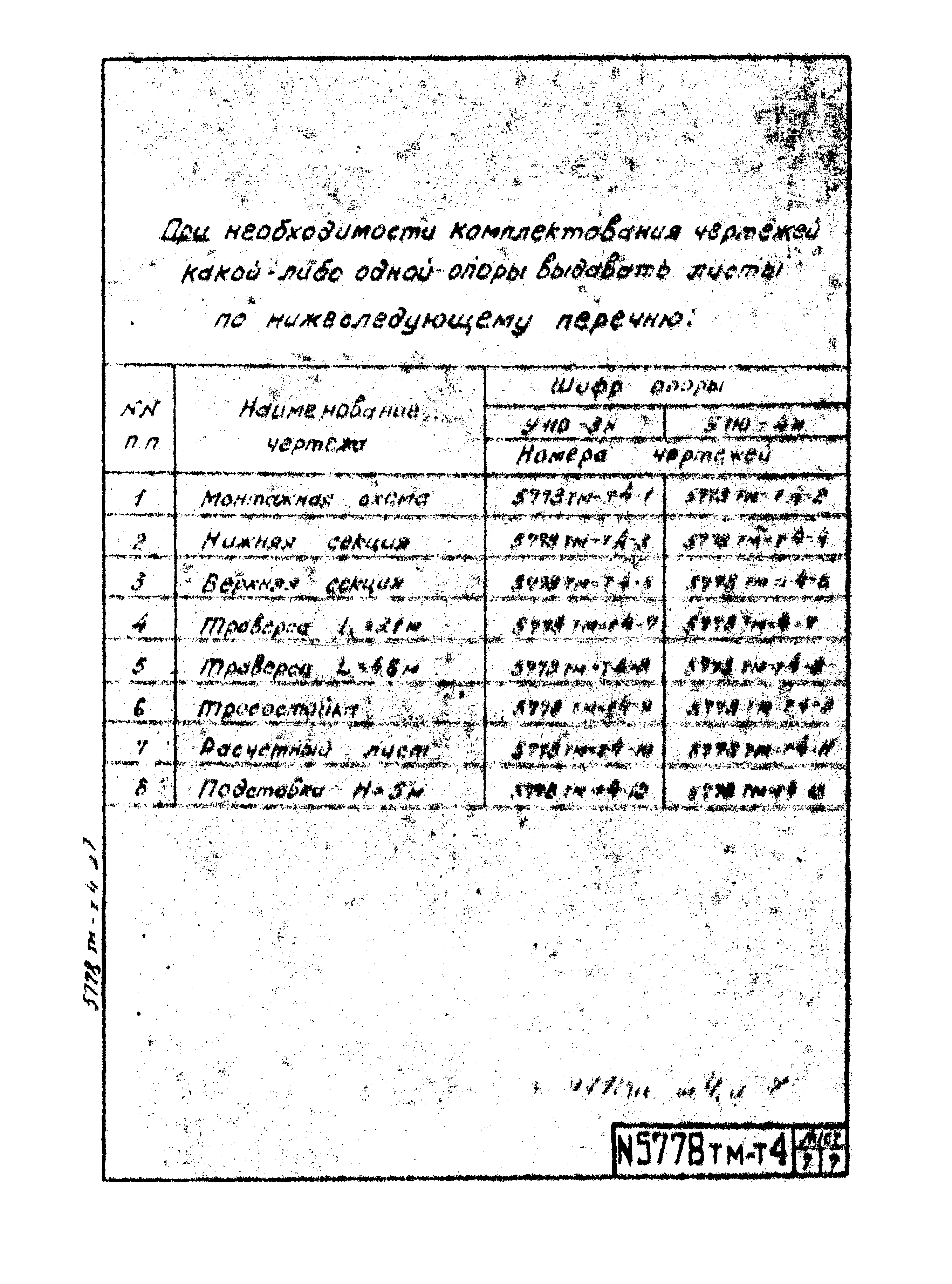 Типовой проект 5778тм