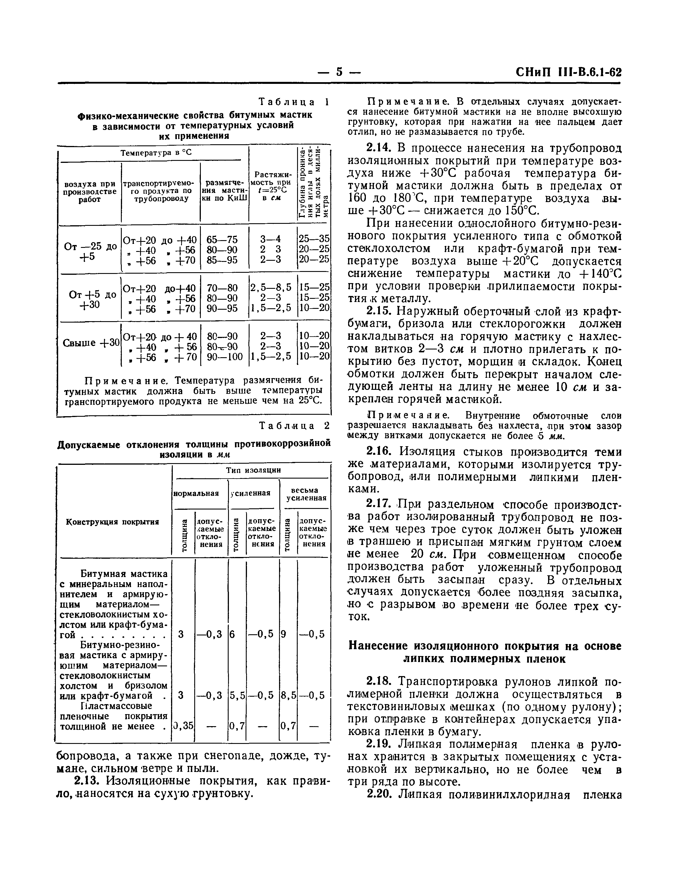 СНиП III-В.6.1-62