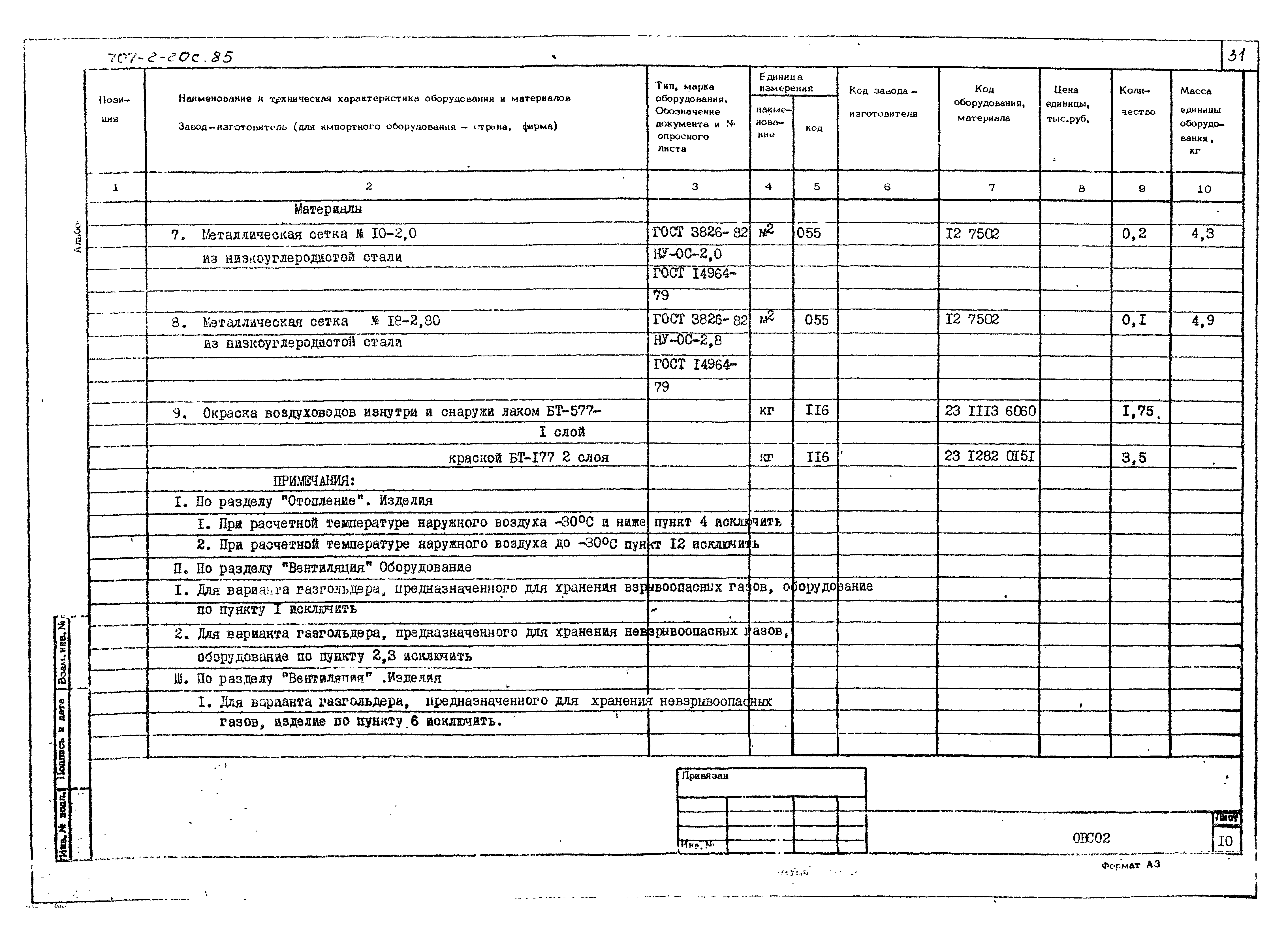 Типовой проект 707-2-20с.85