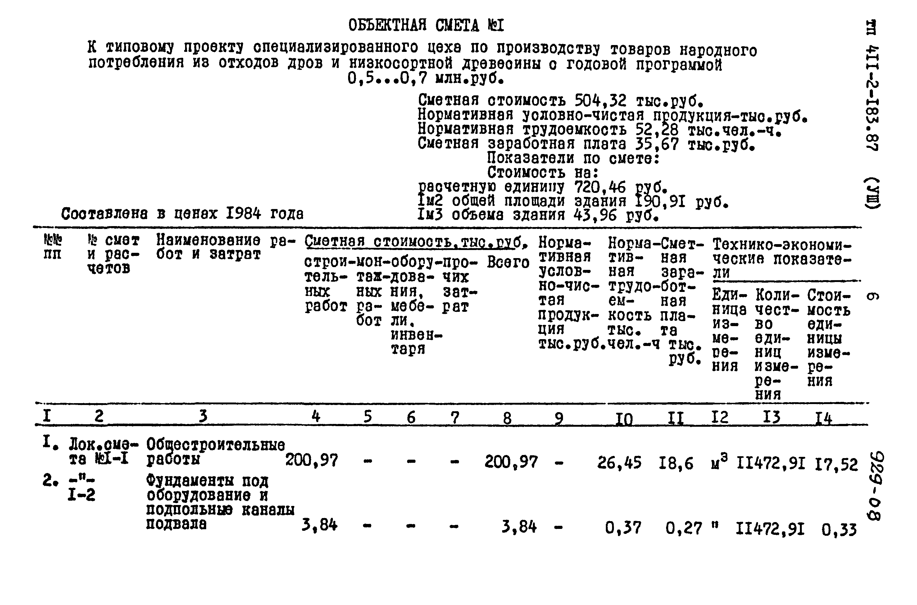 Типовой проект 411-2-183.87