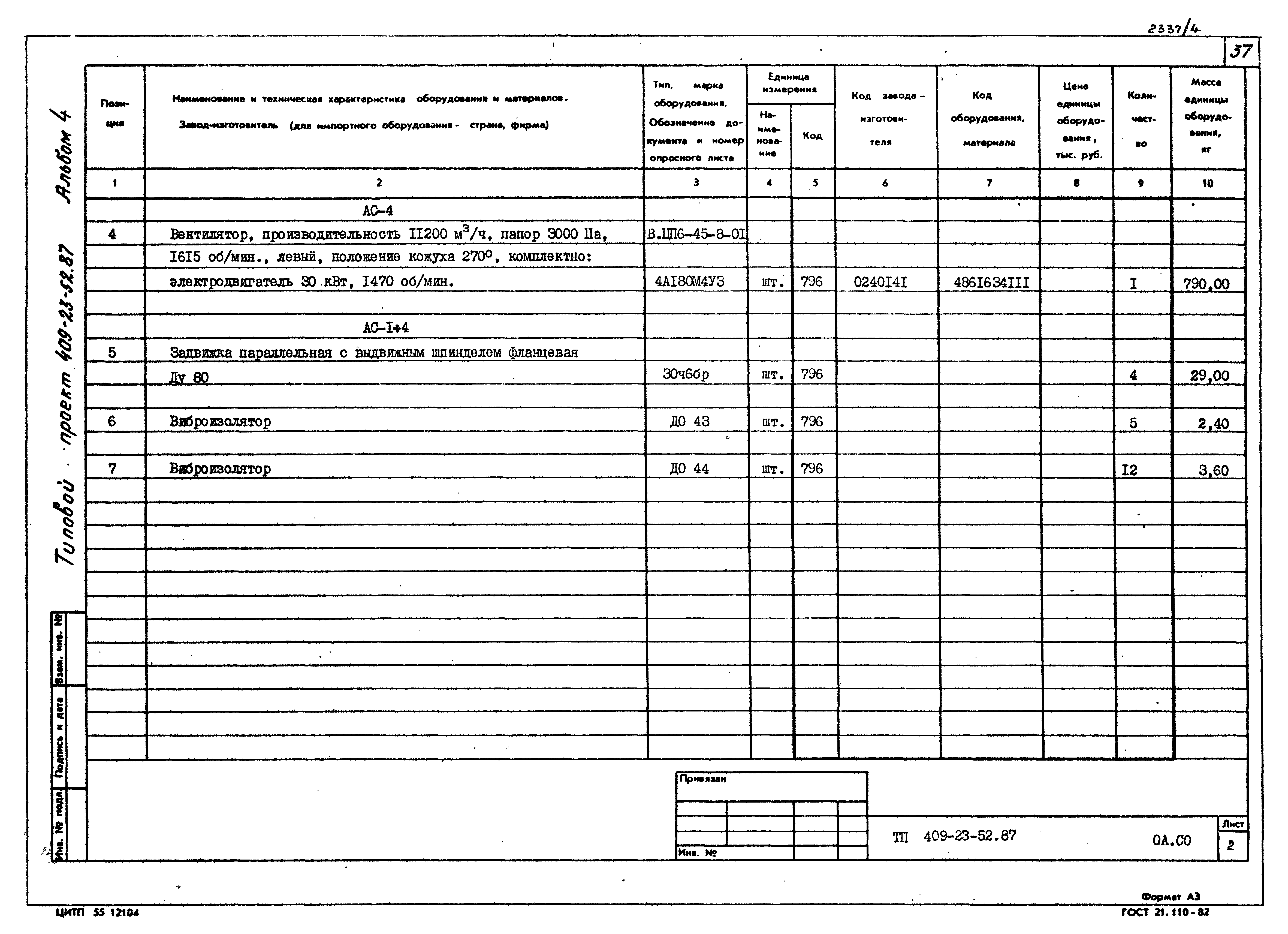 Типовой проект 409-23-52.87