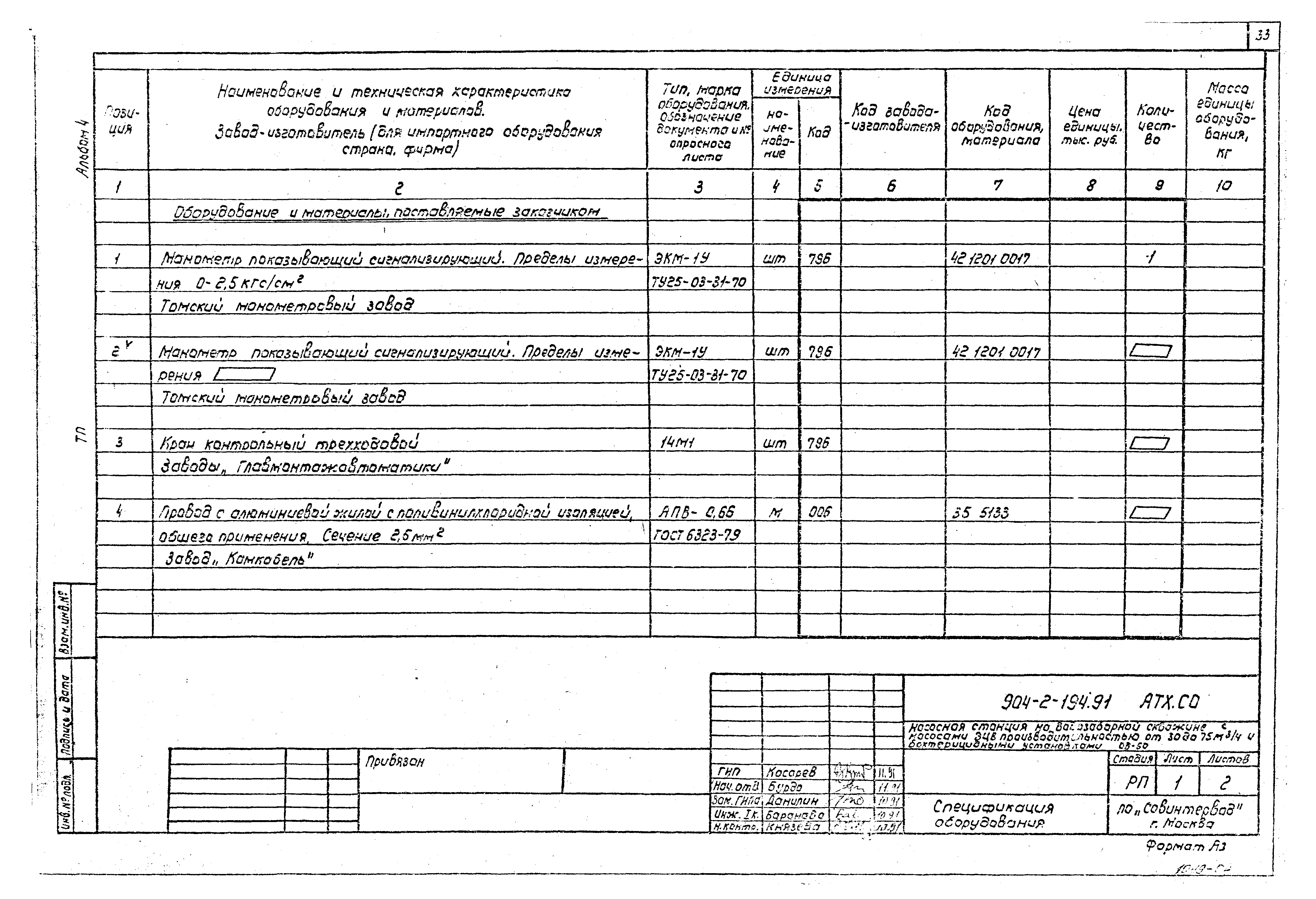 Типовой проект 901-2-194.91