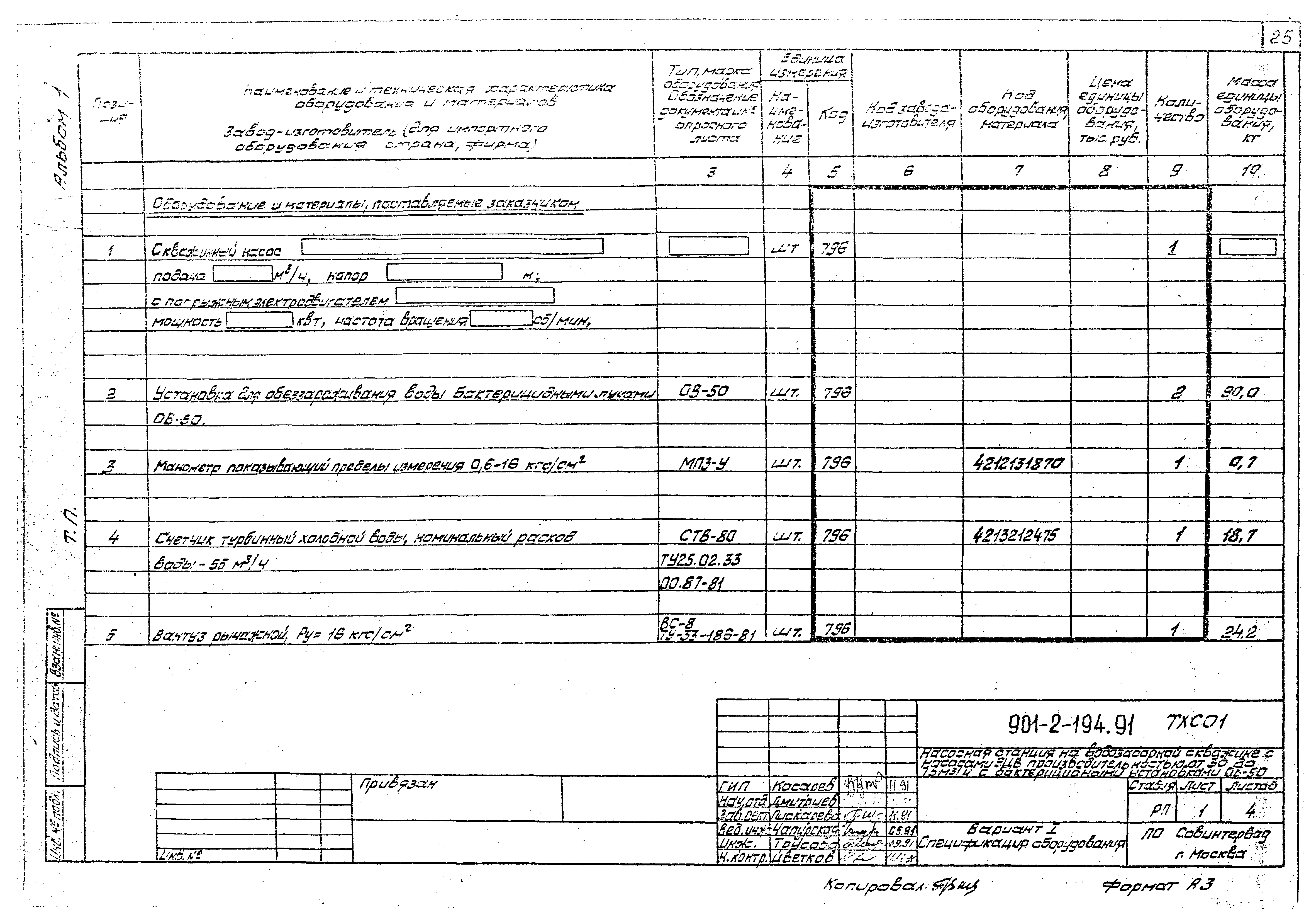 Типовой проект 901-2-194.91