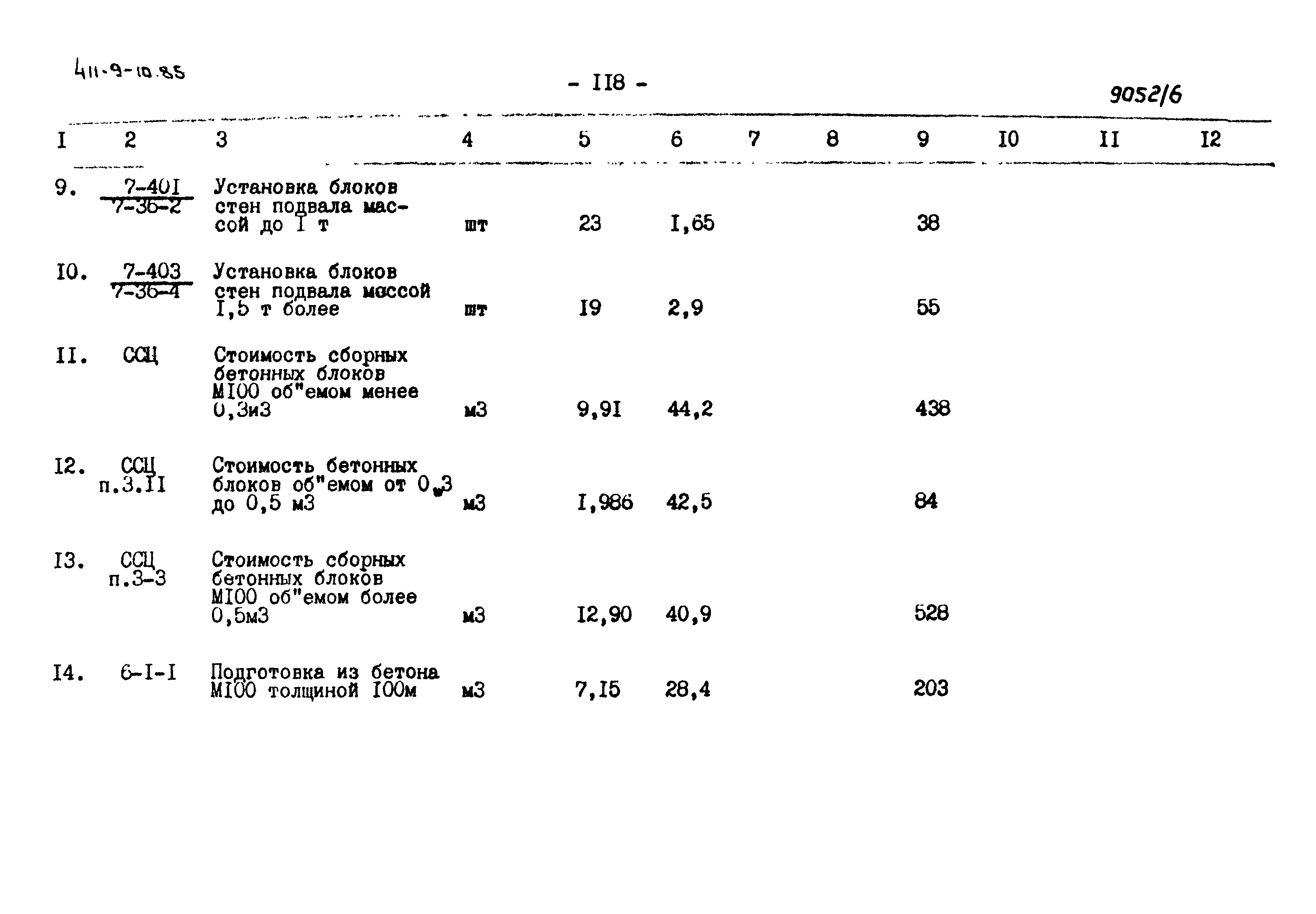 Типовой проект 411-9-10.85