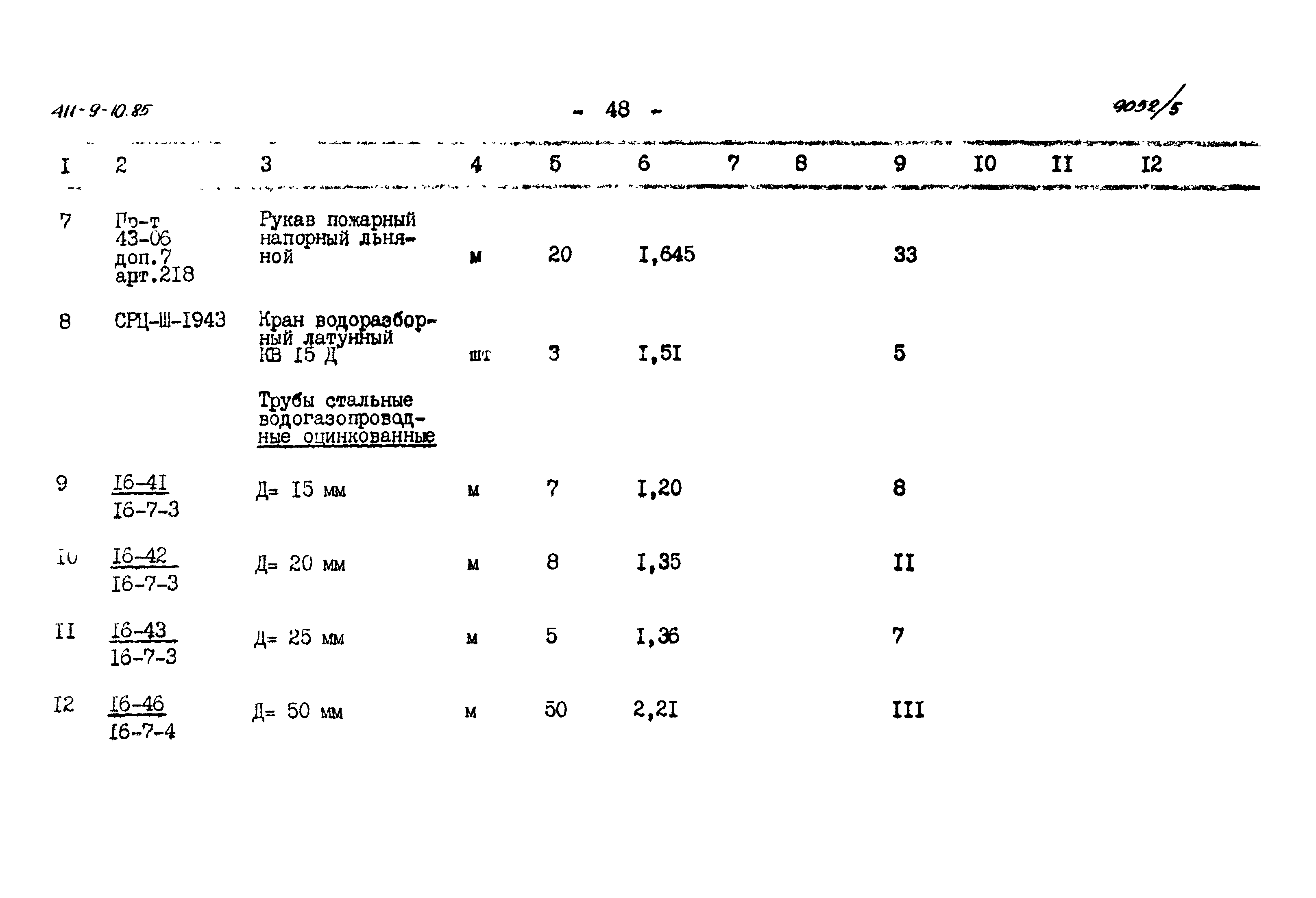 Типовой проект 411-9-10.85