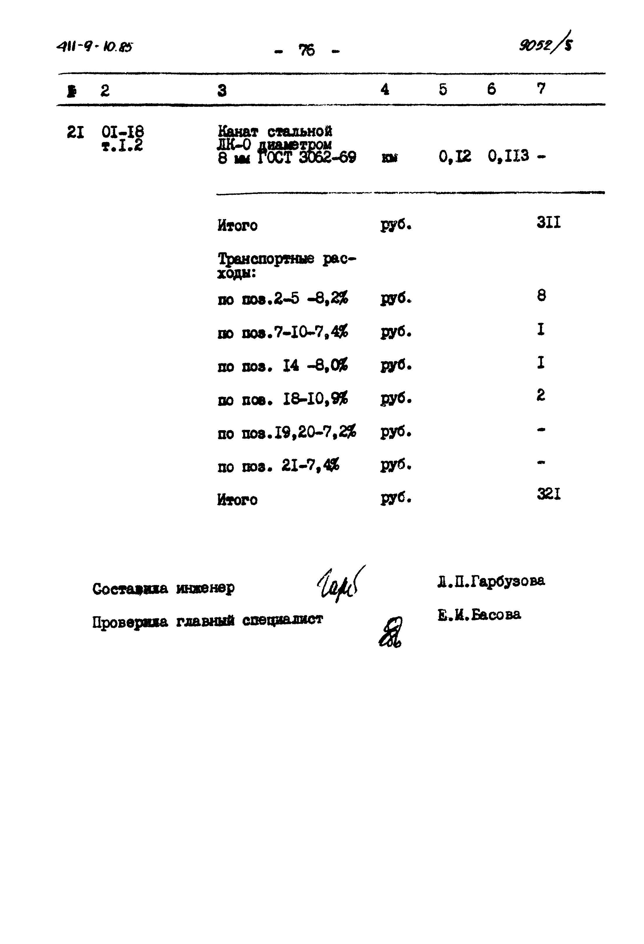 Типовой проект 411-9-10.85