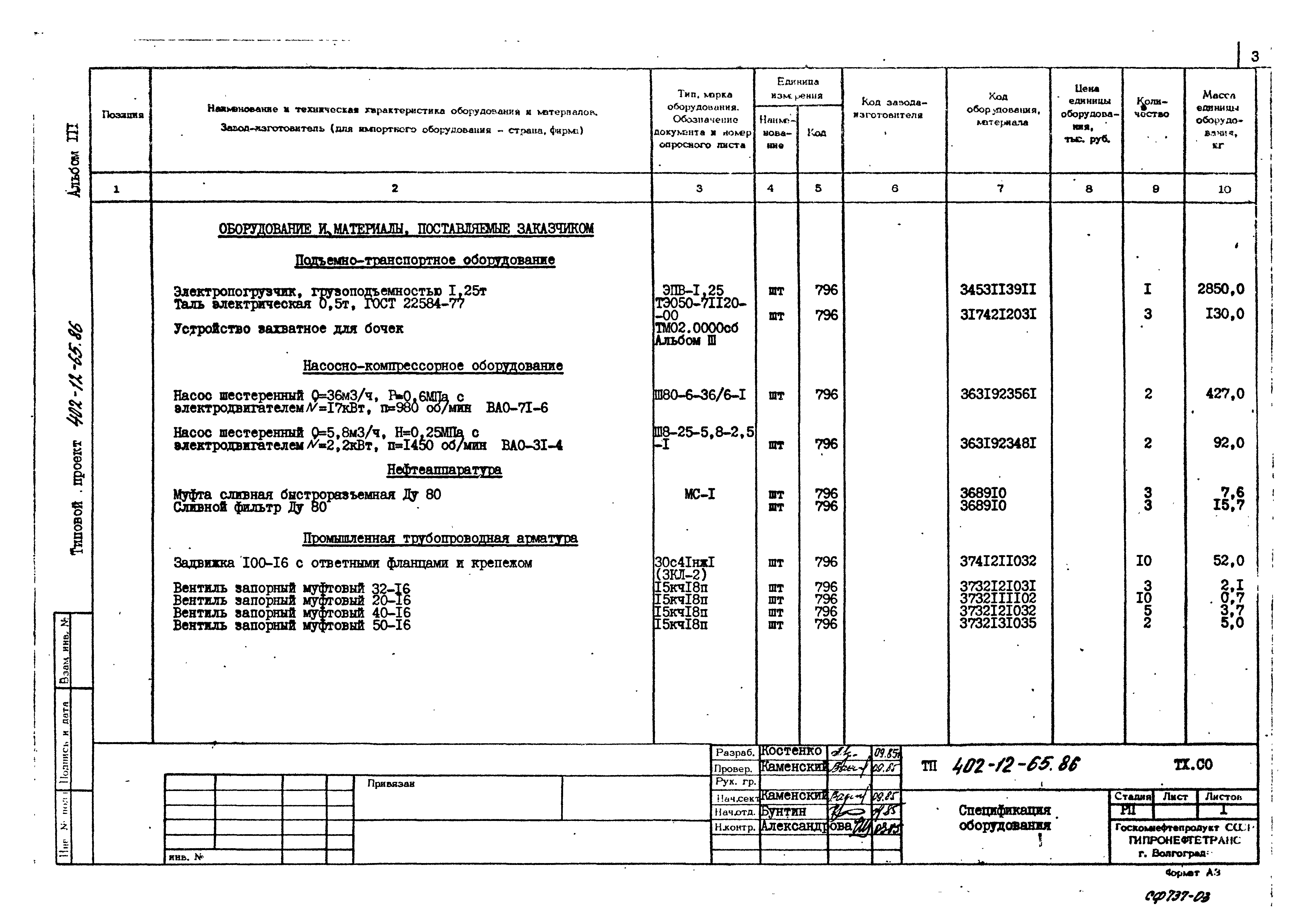 Типовой проект 402-12-65.86