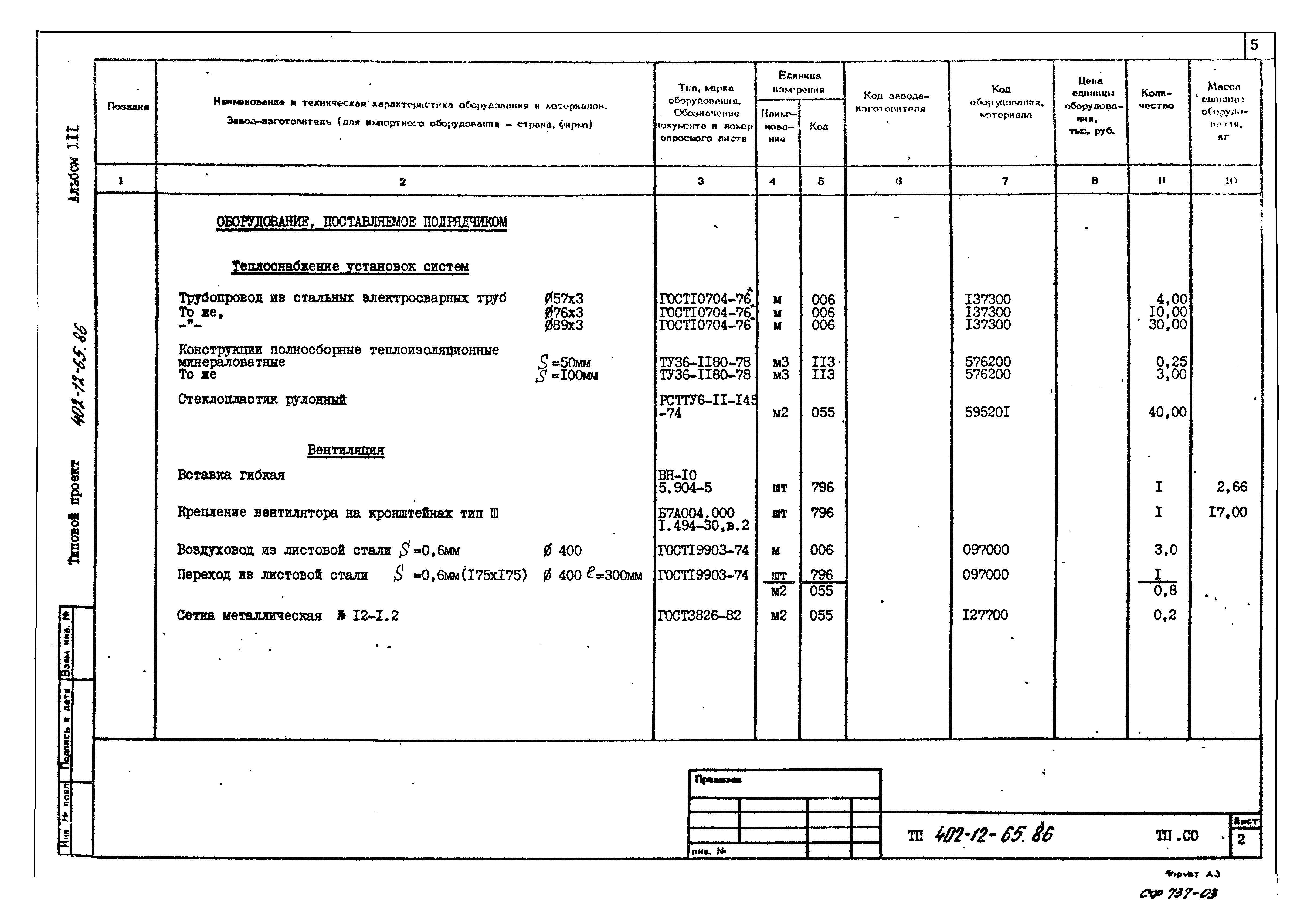 Типовой проект 402-12-65.86