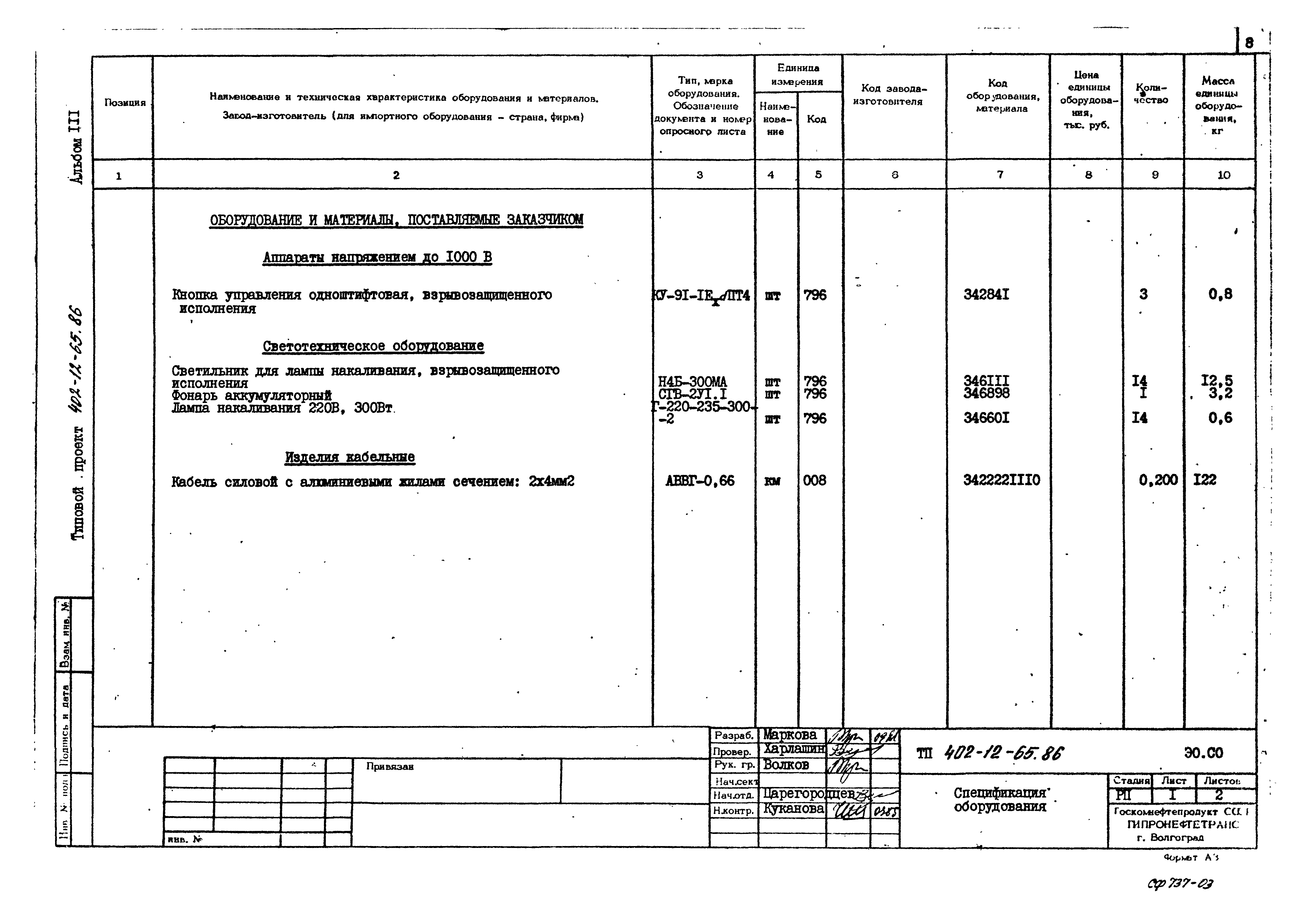 Типовой проект 402-12-65.86