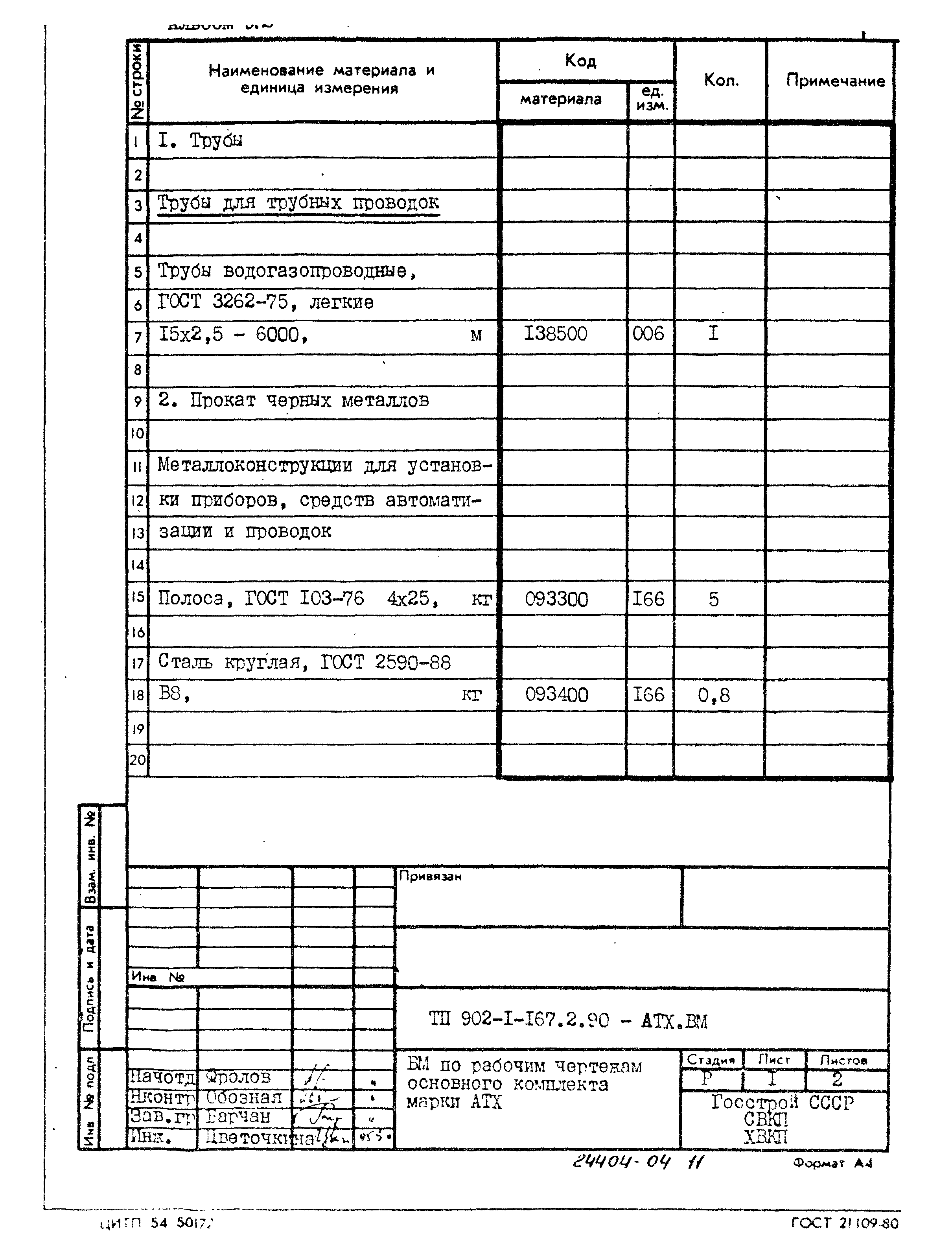 Типовой проект 902-1-167.2.90