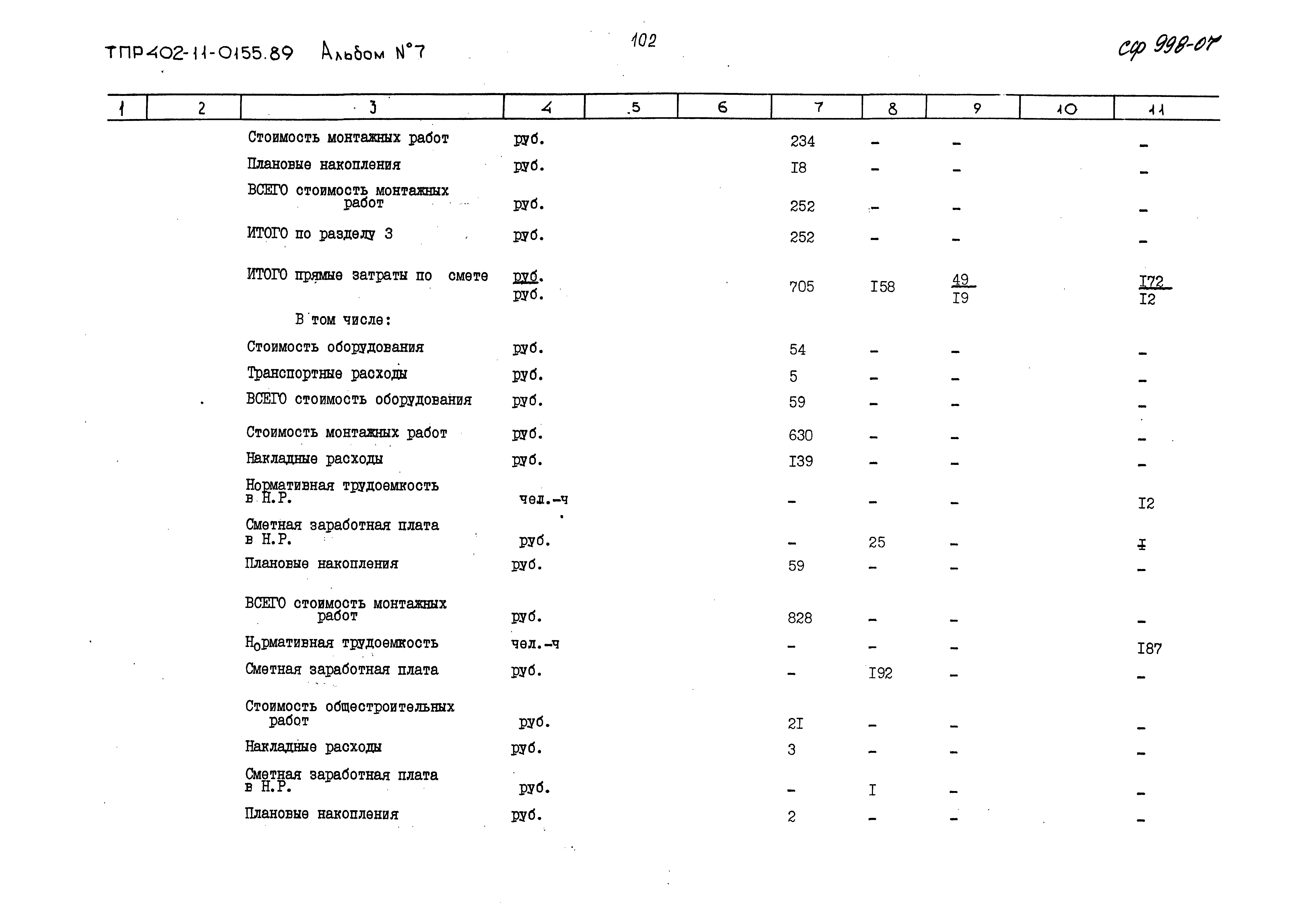 Типовые проектные решения 402-11-0155.89