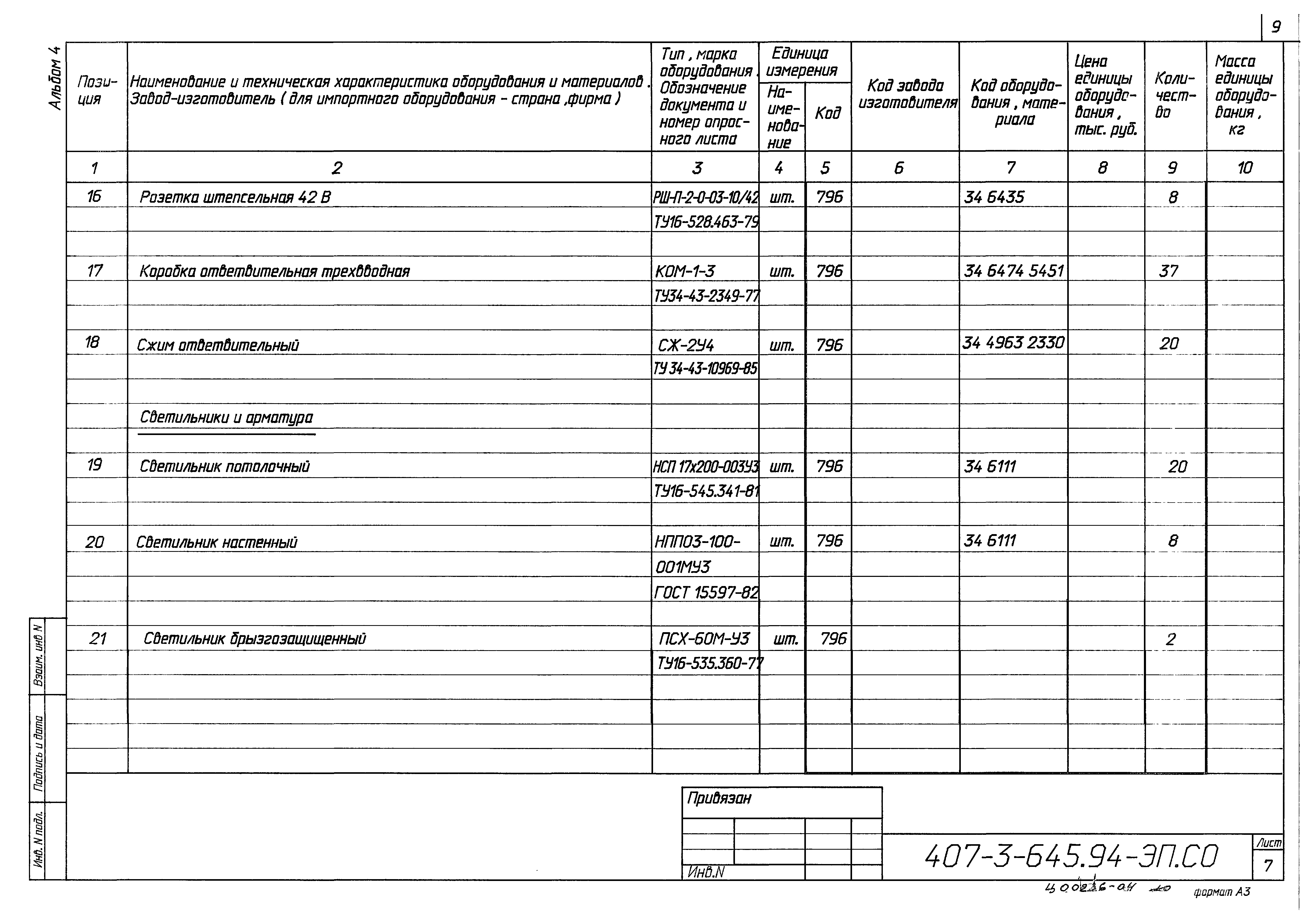 Типовой проект 407-3-645.94