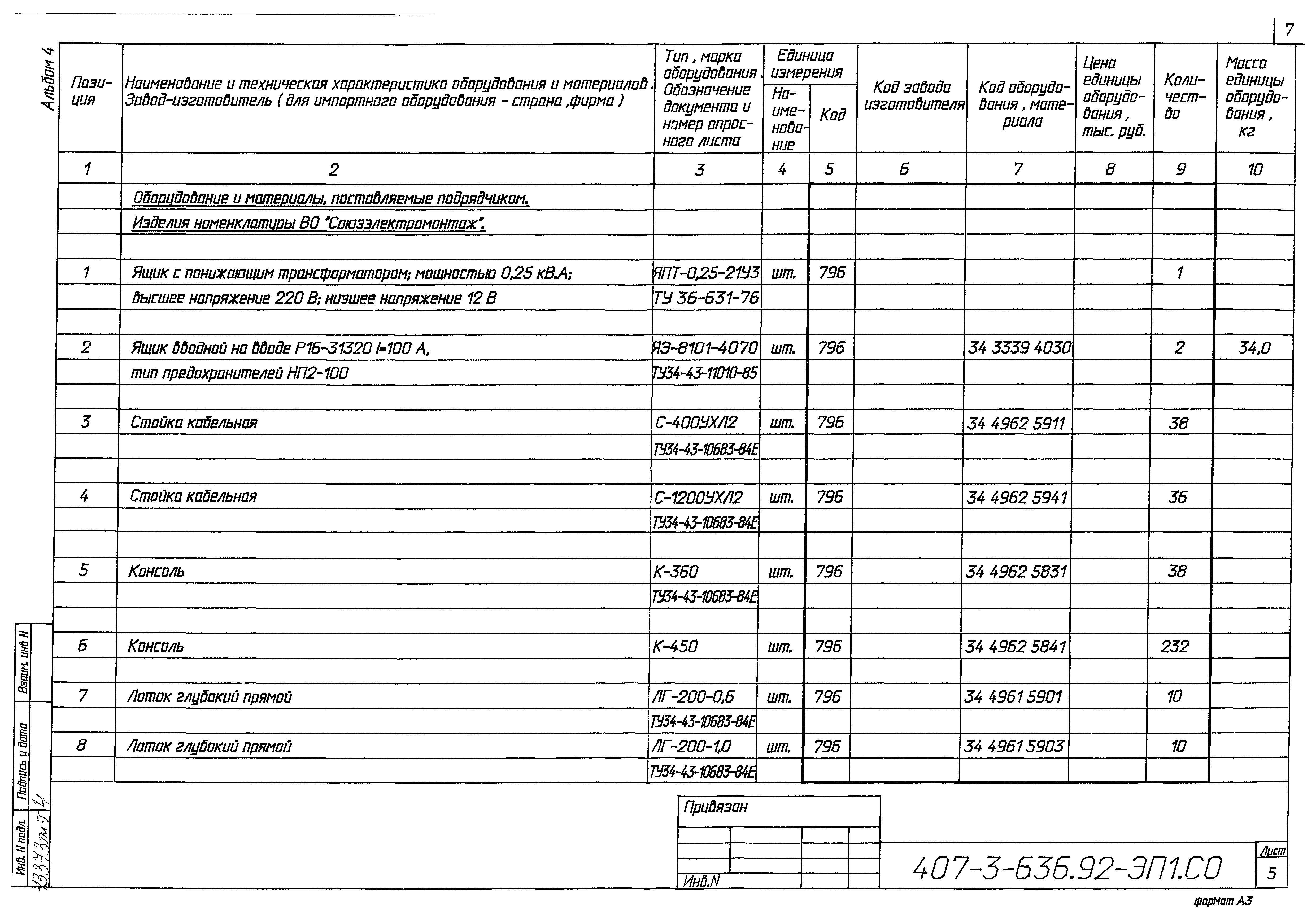 Типовой проект 407-3-636.92