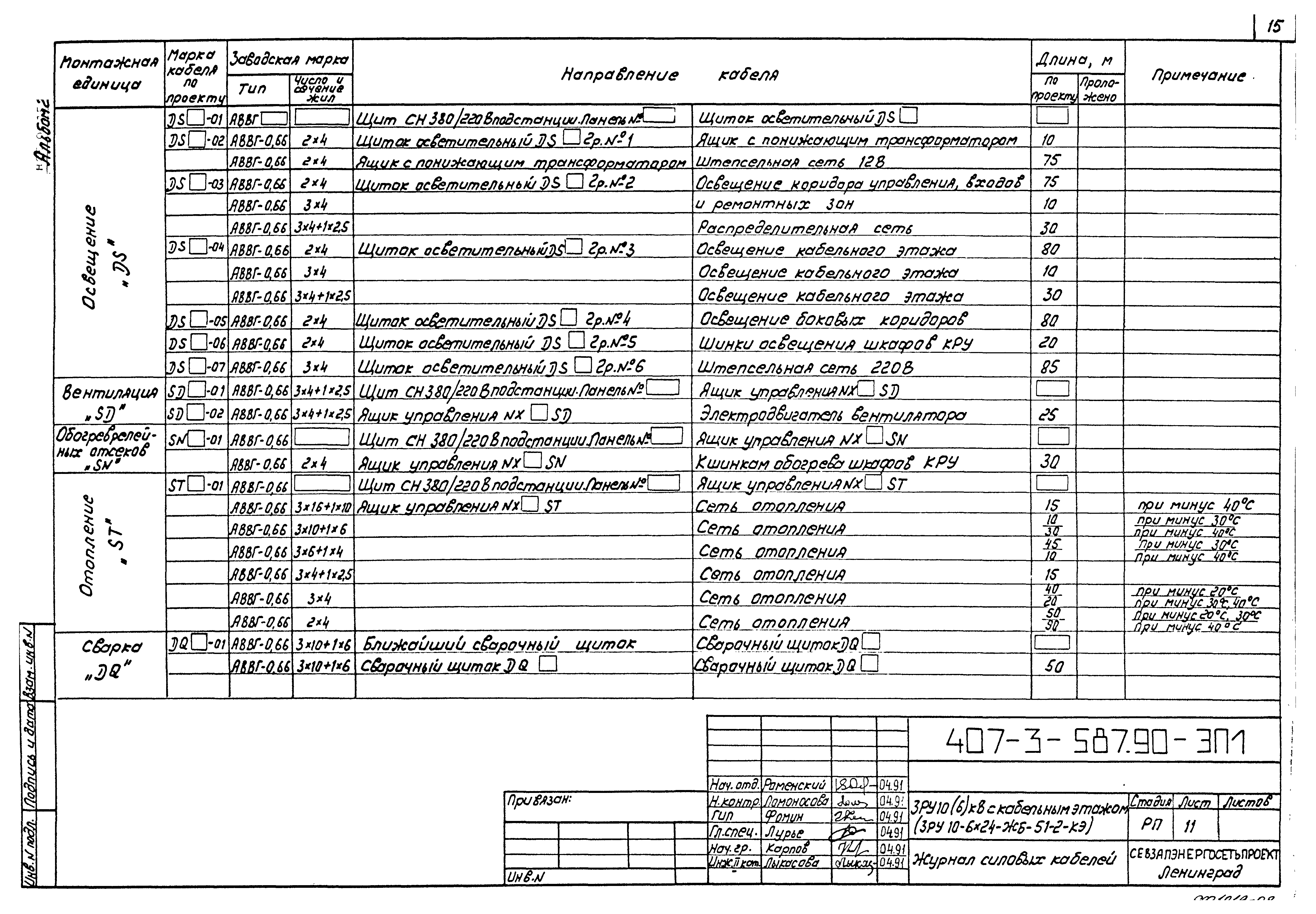 Типовой проект 407-3-587.90