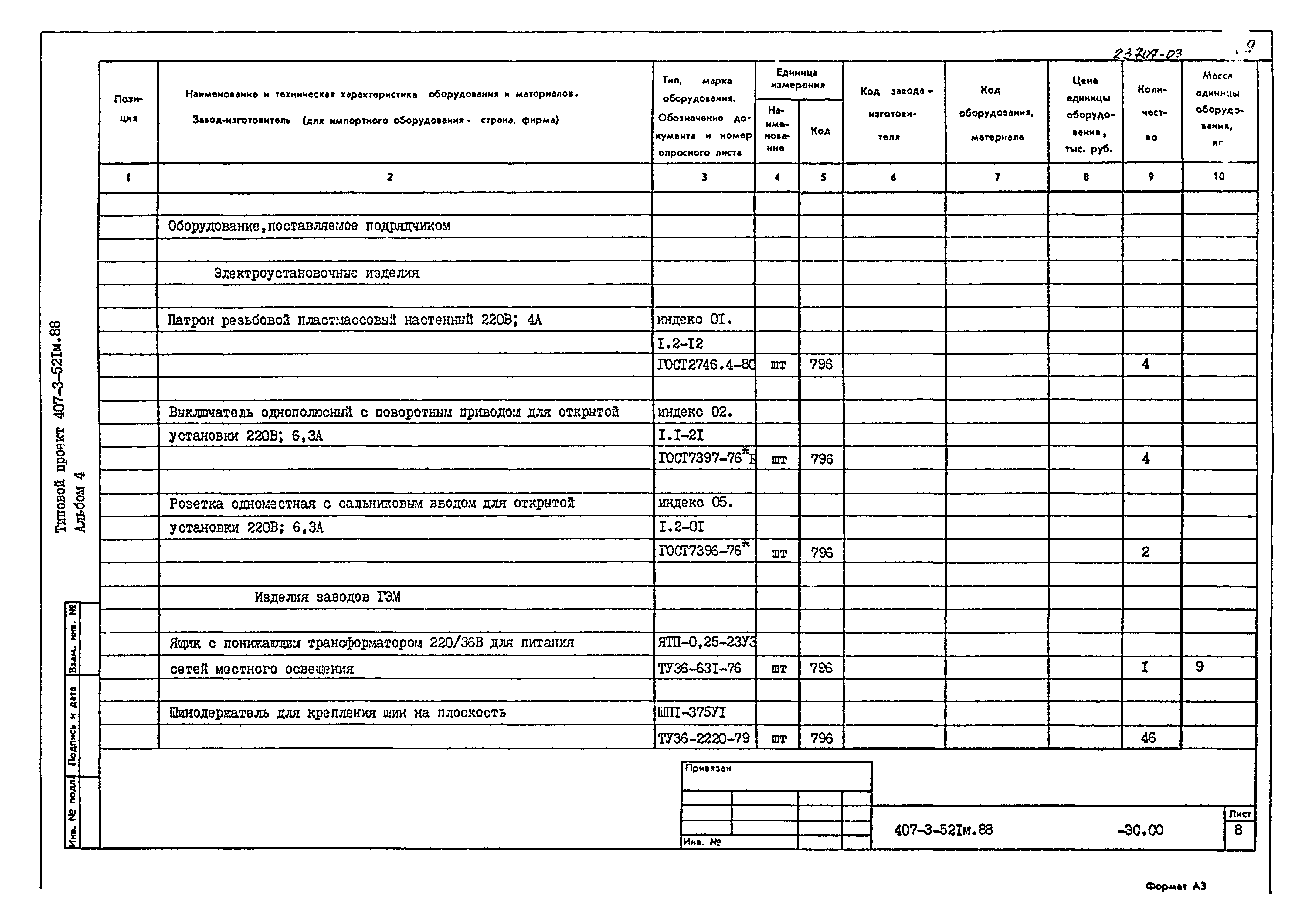 Типовой проект 407-3-521м.88