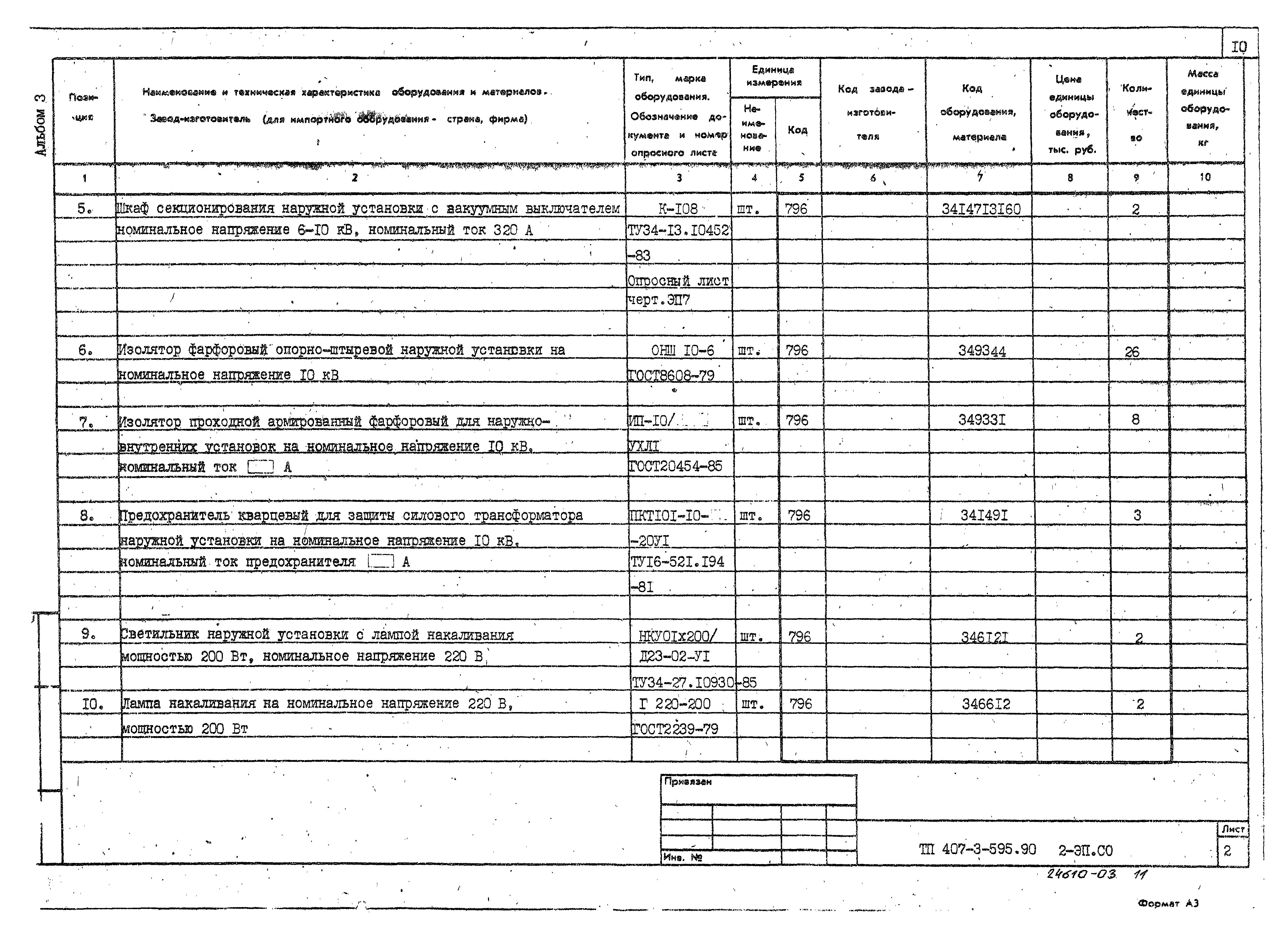 Типовой проект 407-3-595.90