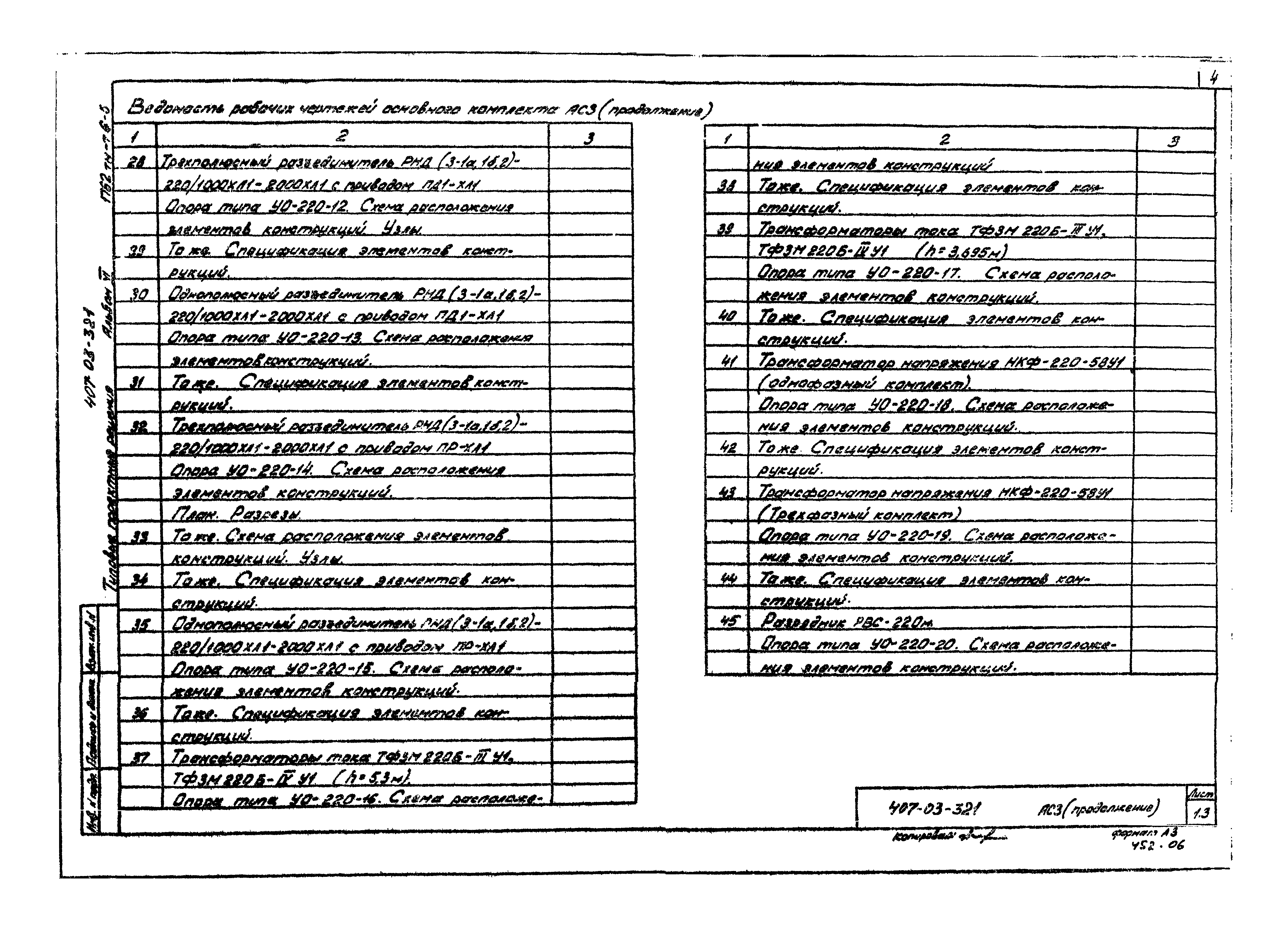 Типовые проектные решения 407-03-321