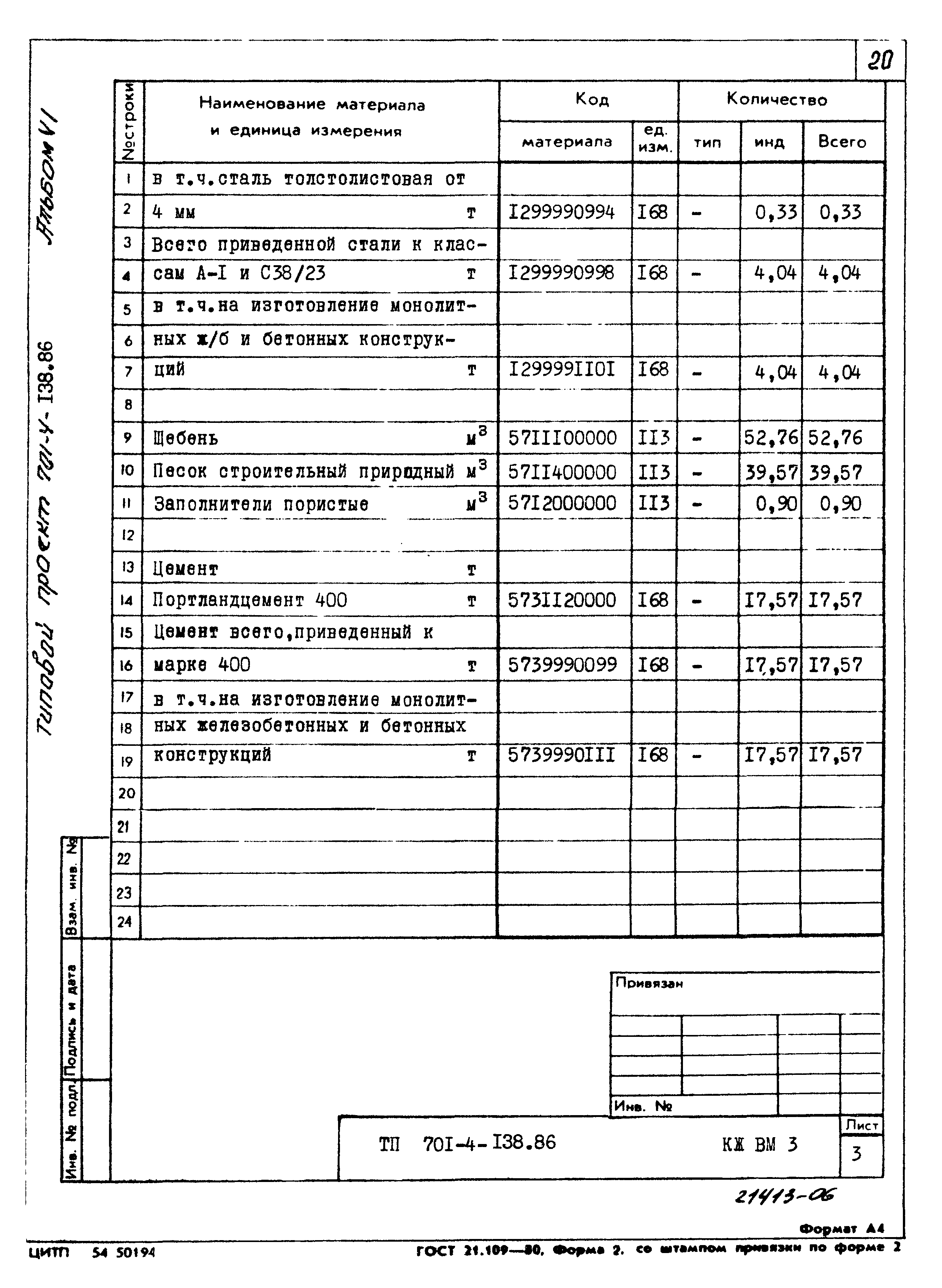 Типовой проект 701-4-138.86