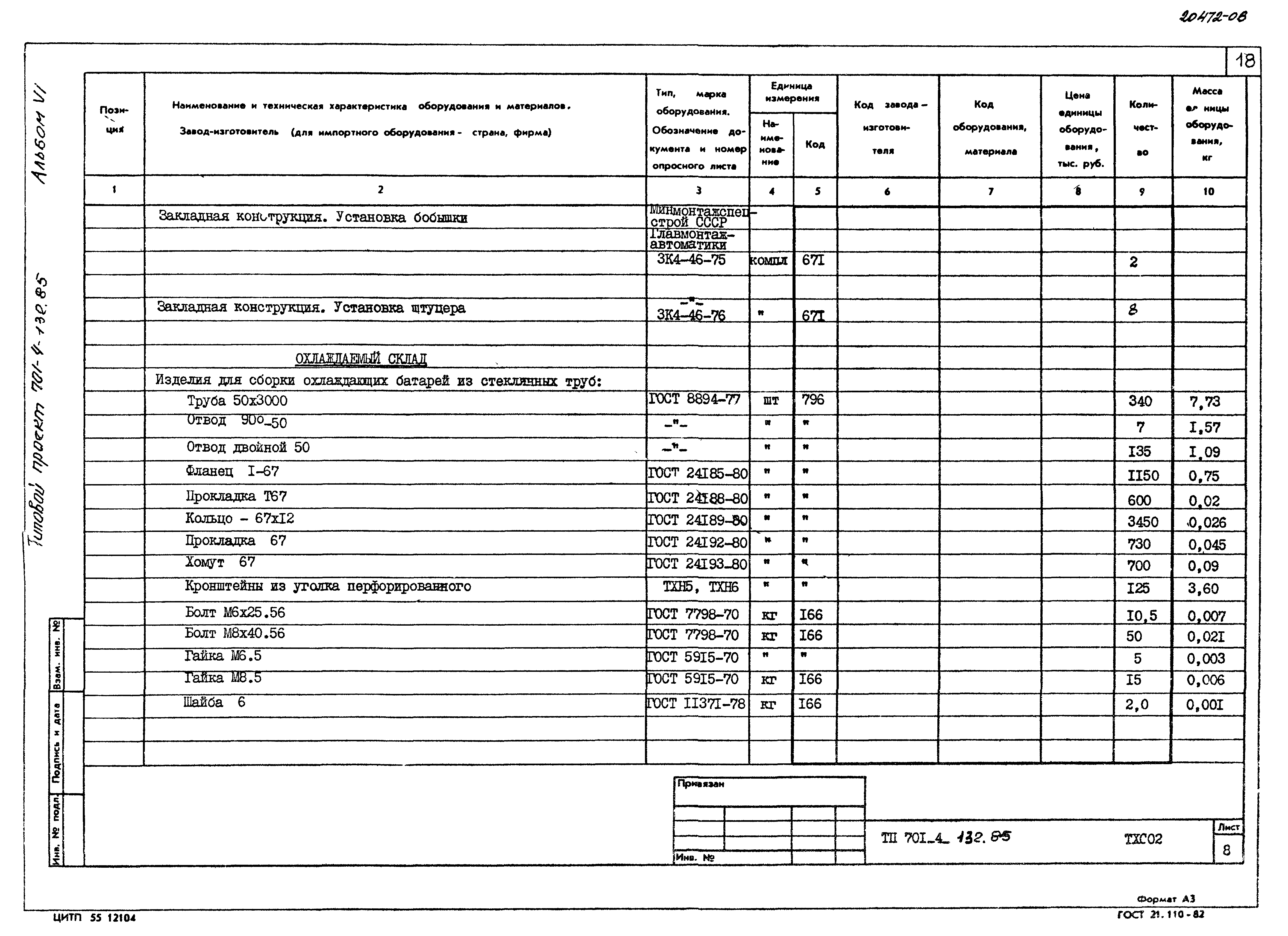 Типовой проект 701-4-132.85