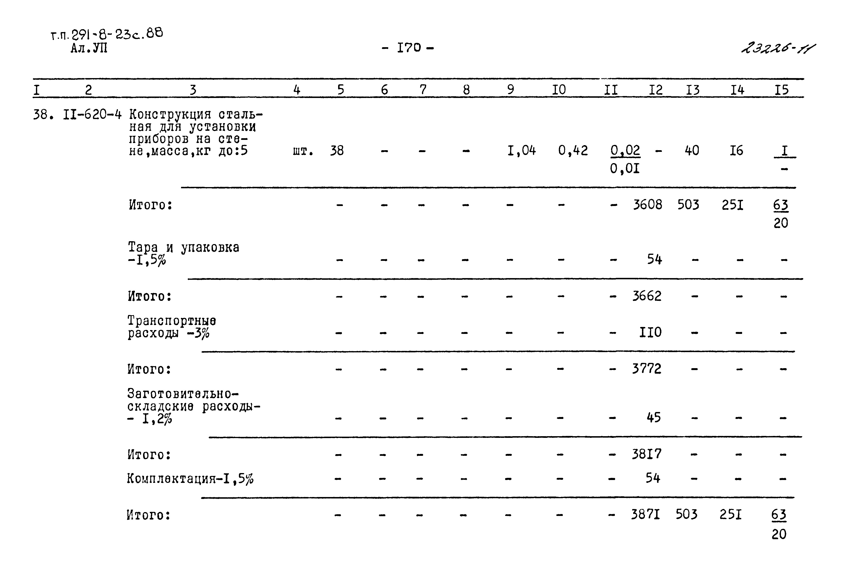 Типовой проект 291-8-23с.88