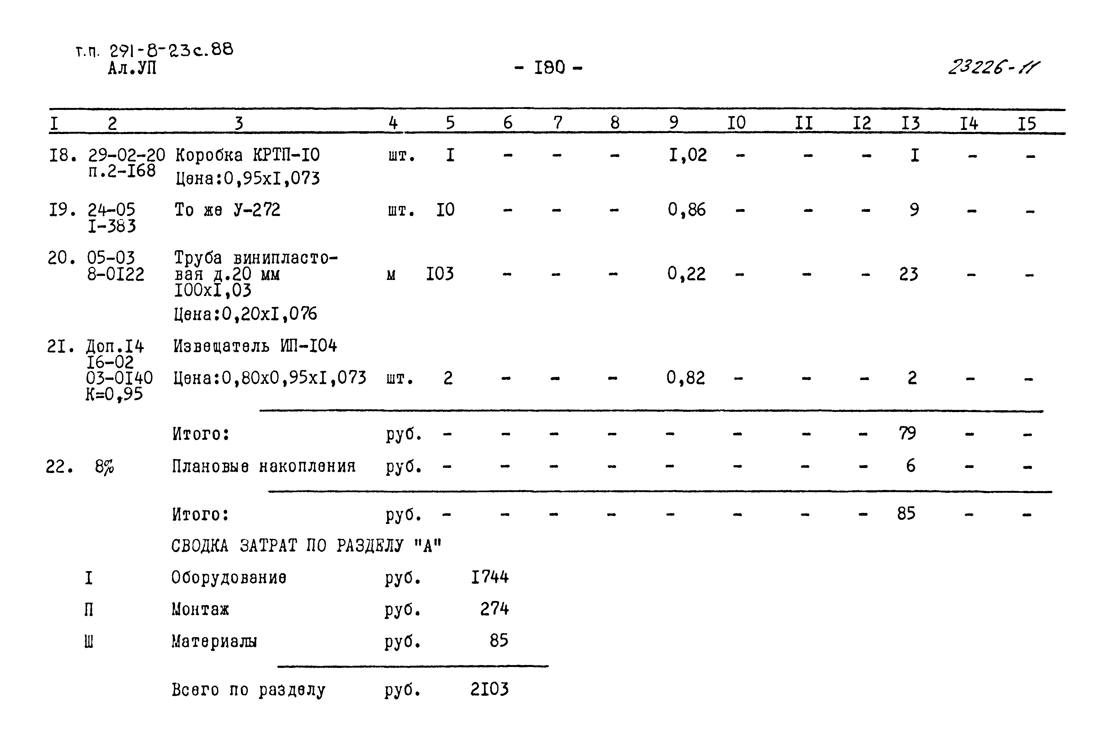 Типовой проект 291-8-23с.88