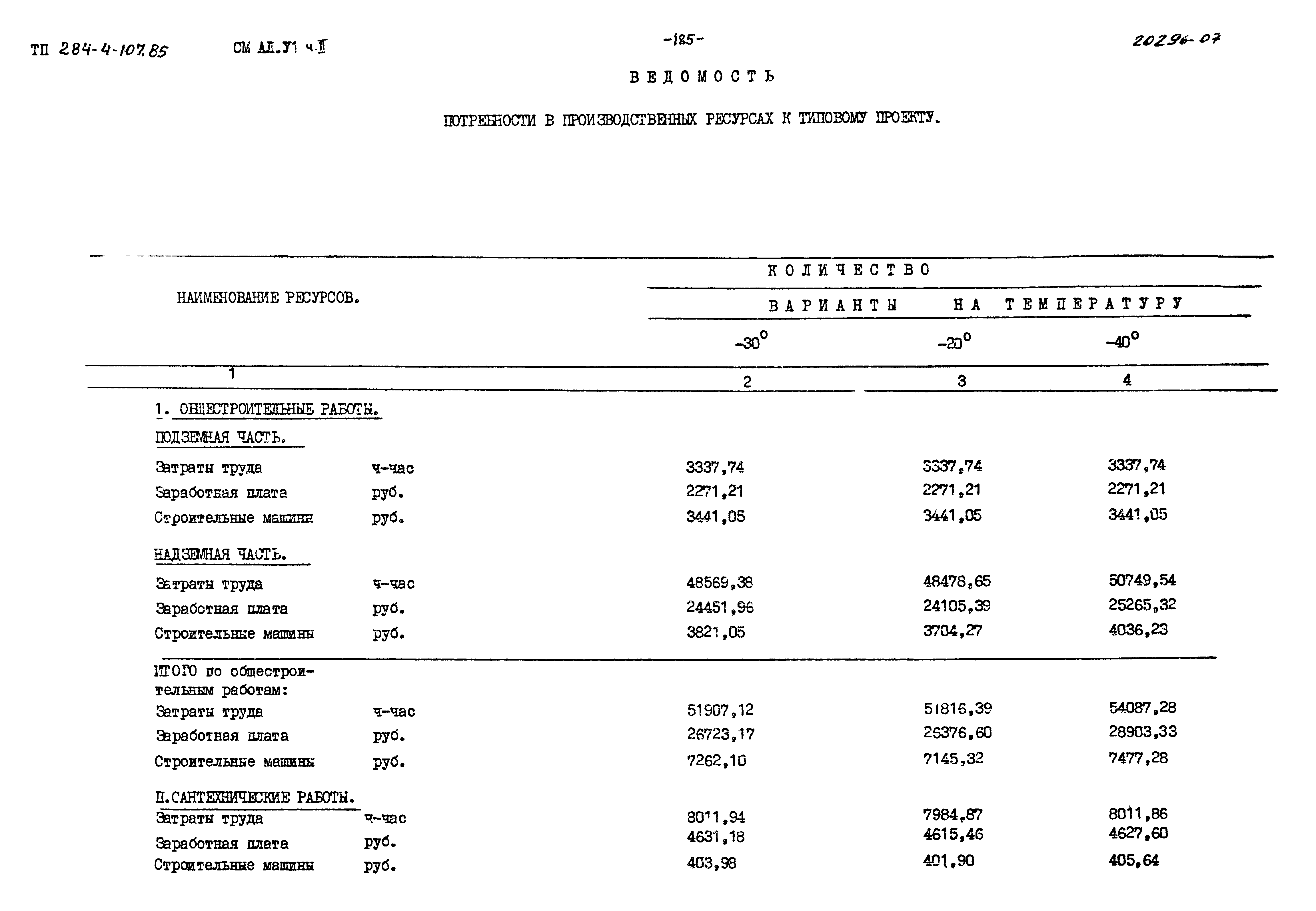 Типовой проект 284-4-107.85