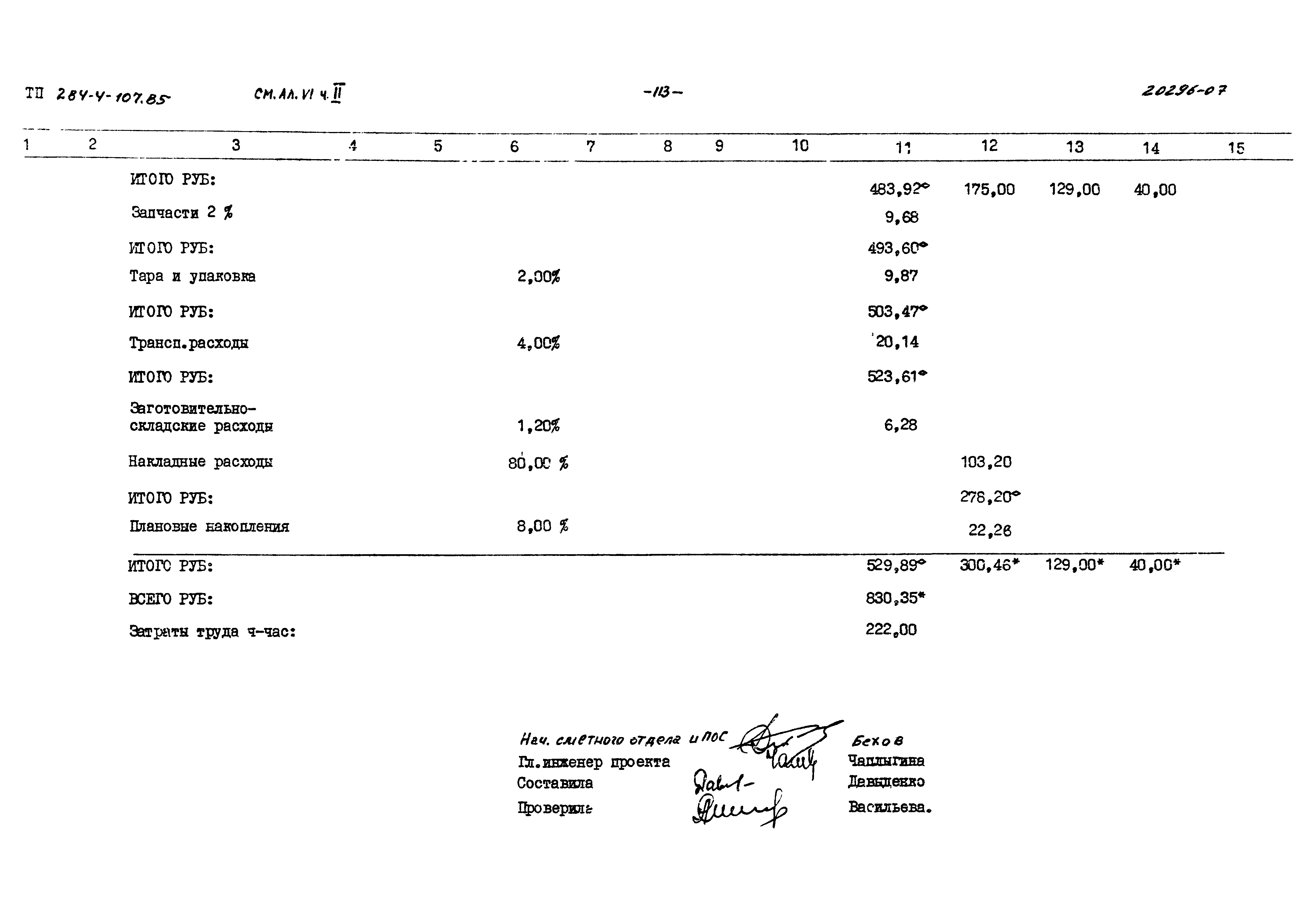 Типовой проект 284-4-107.85