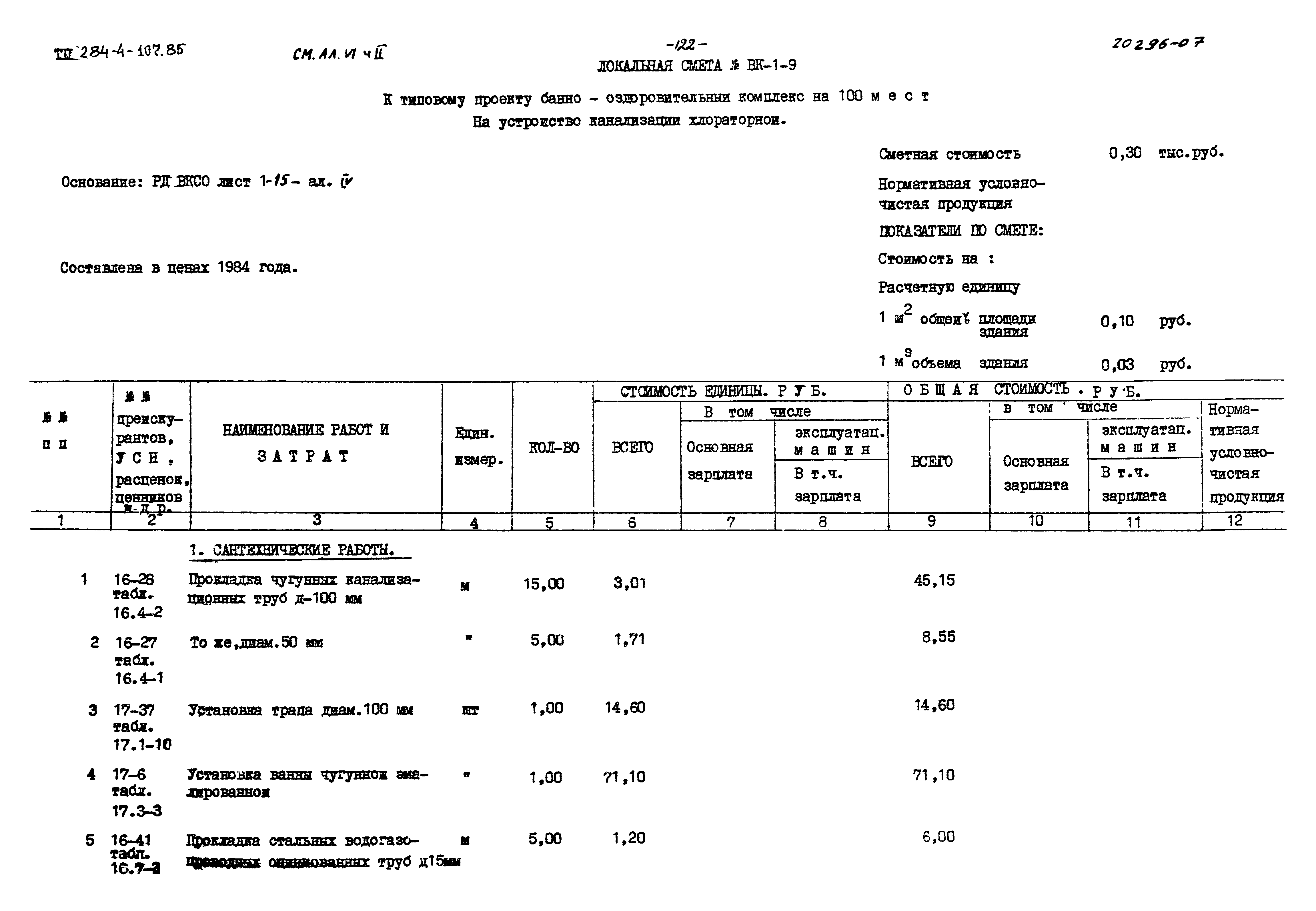 Типовой проект 284-4-107.85