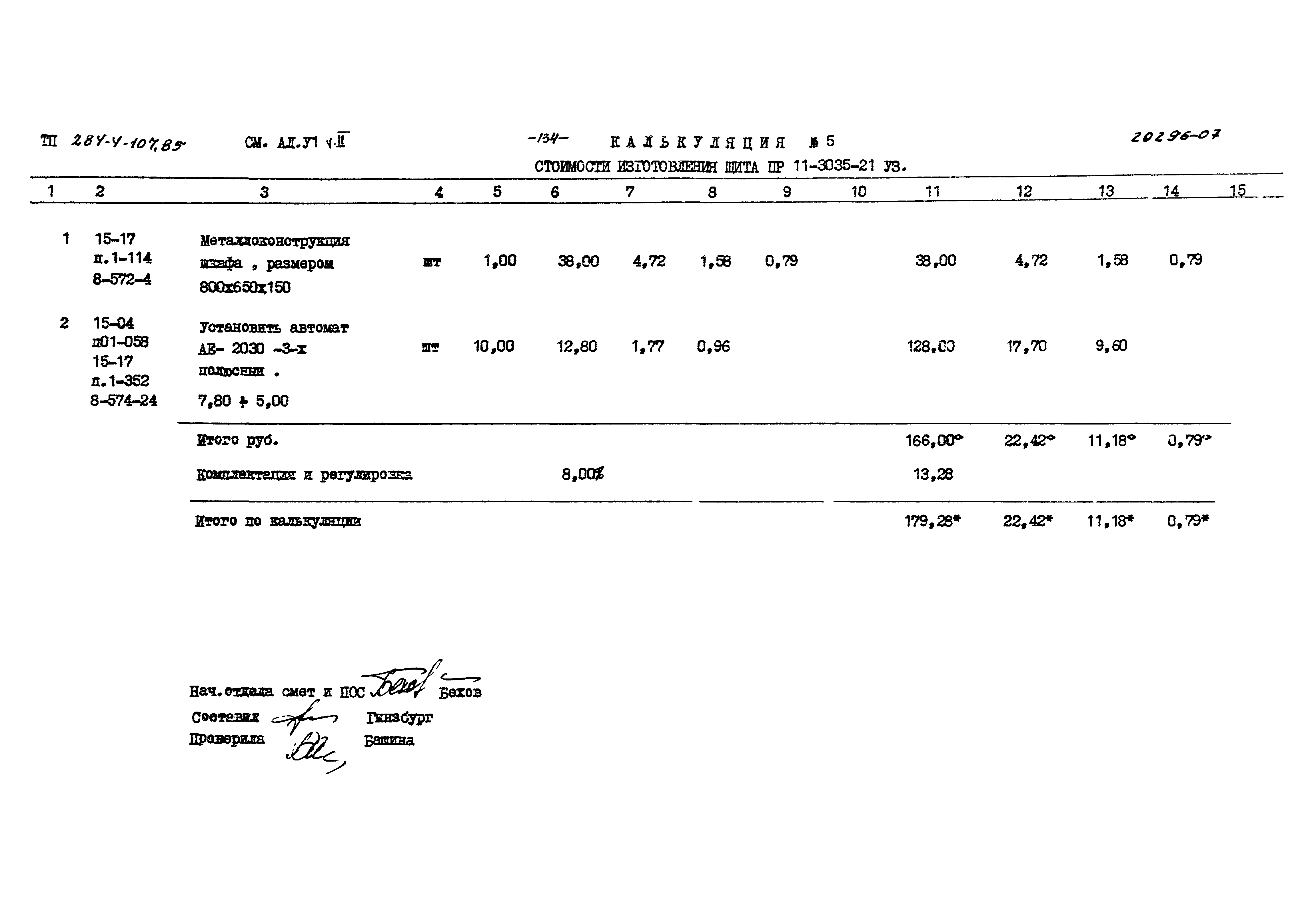 Типовой проект 284-4-107.85