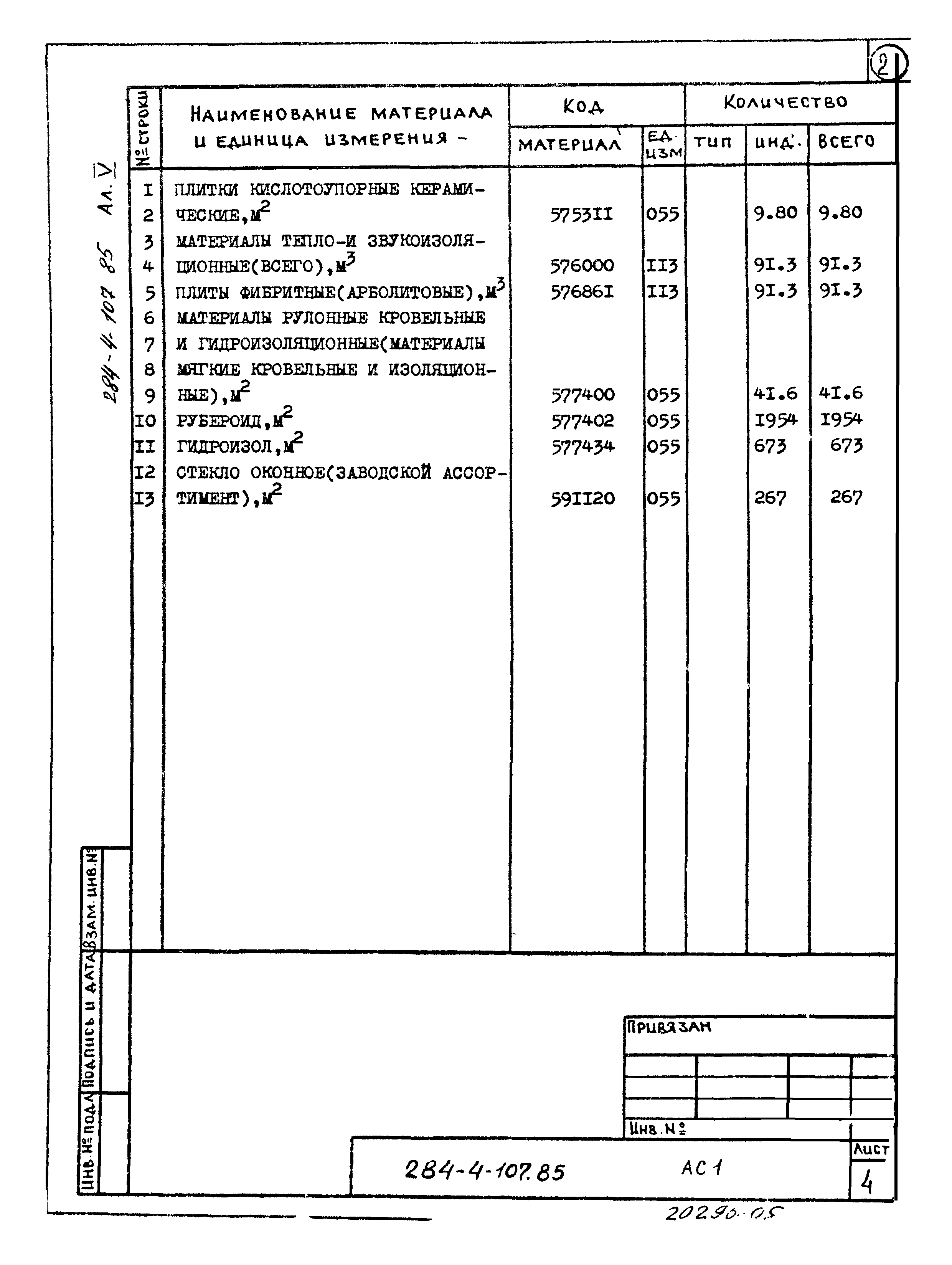 Типовой проект 284-4-107.85