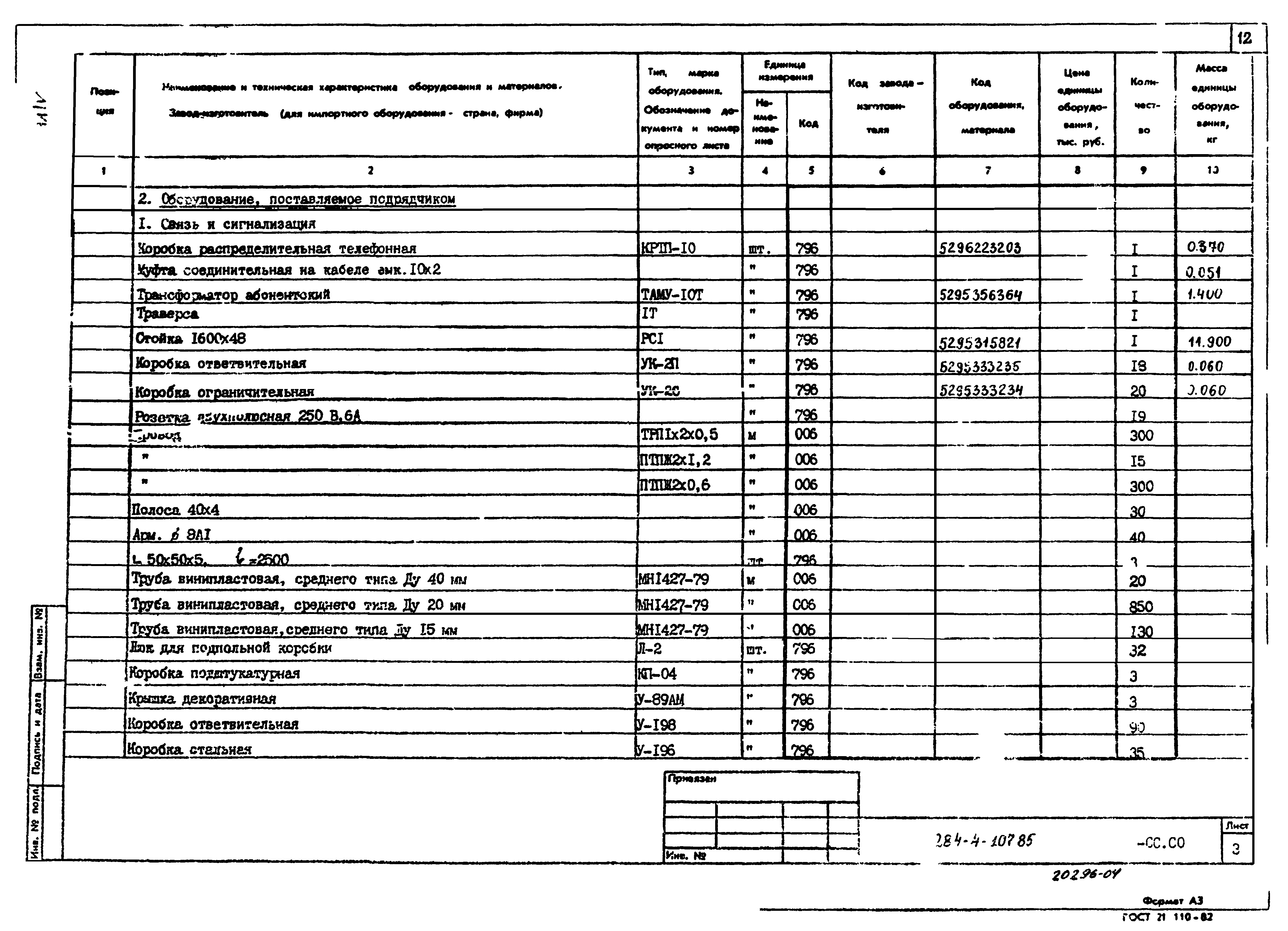 Типовой проект 284-4-107.85