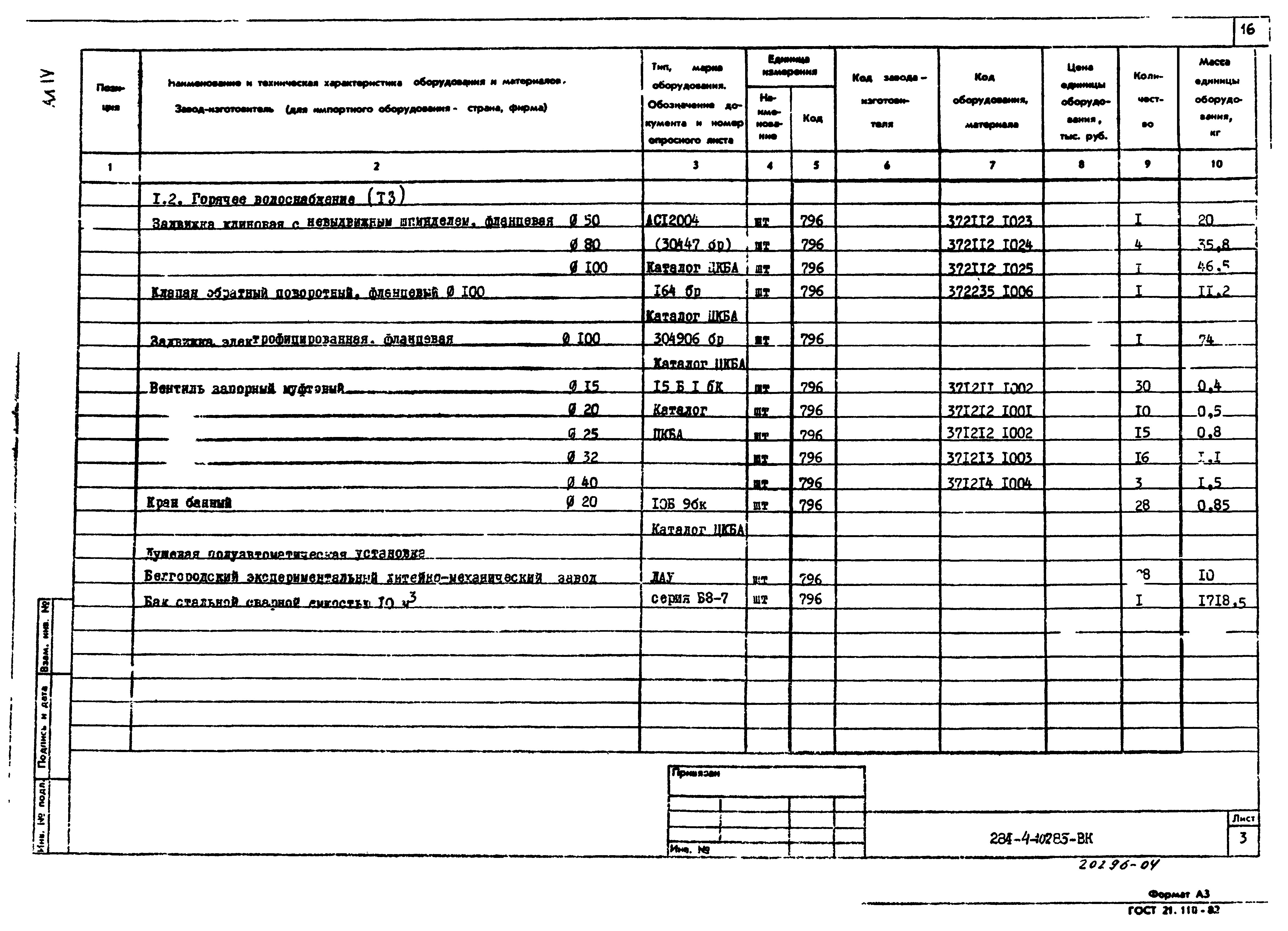 Типовой проект 284-4-107.85