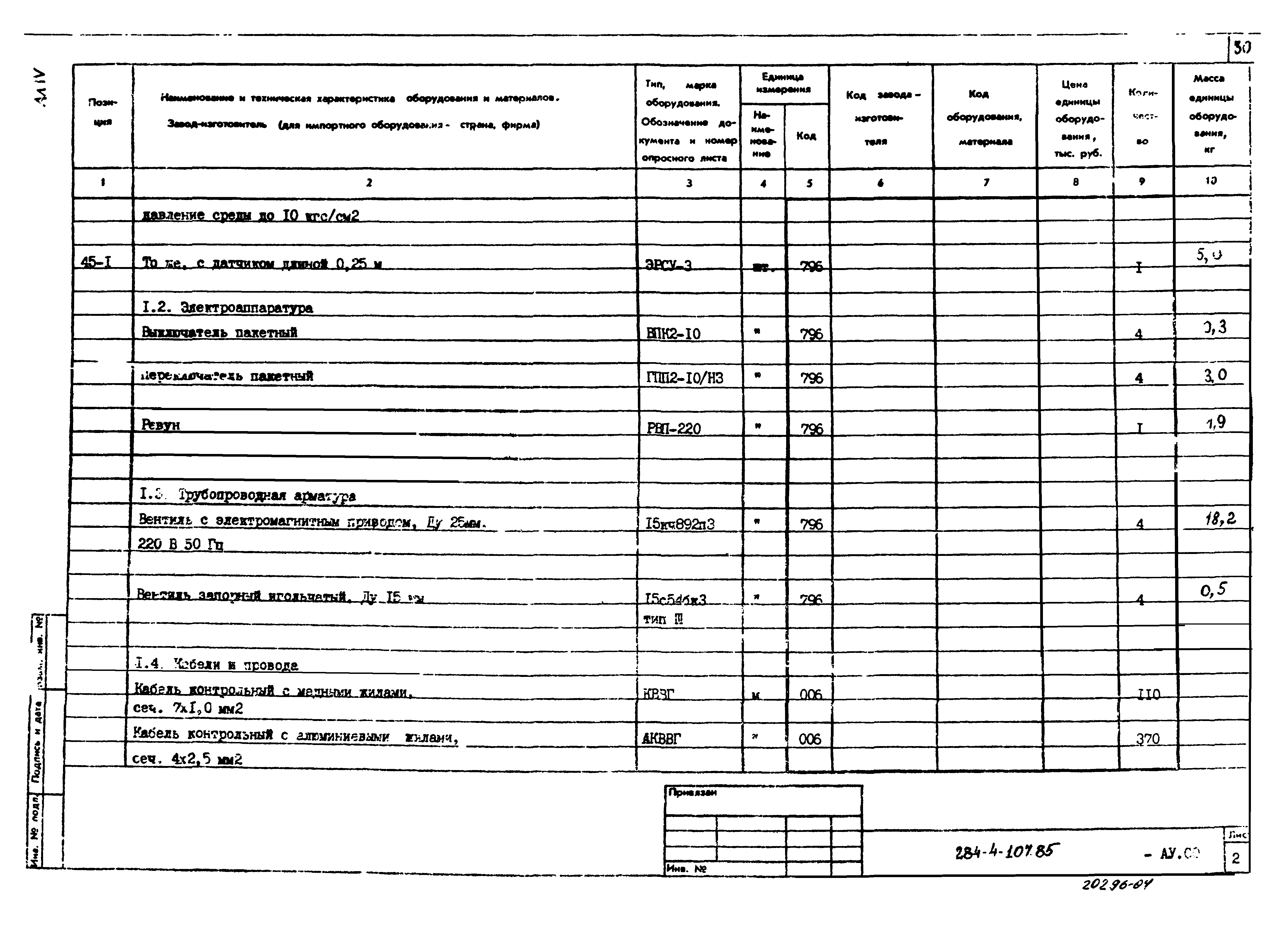 Типовой проект 284-4-107.85