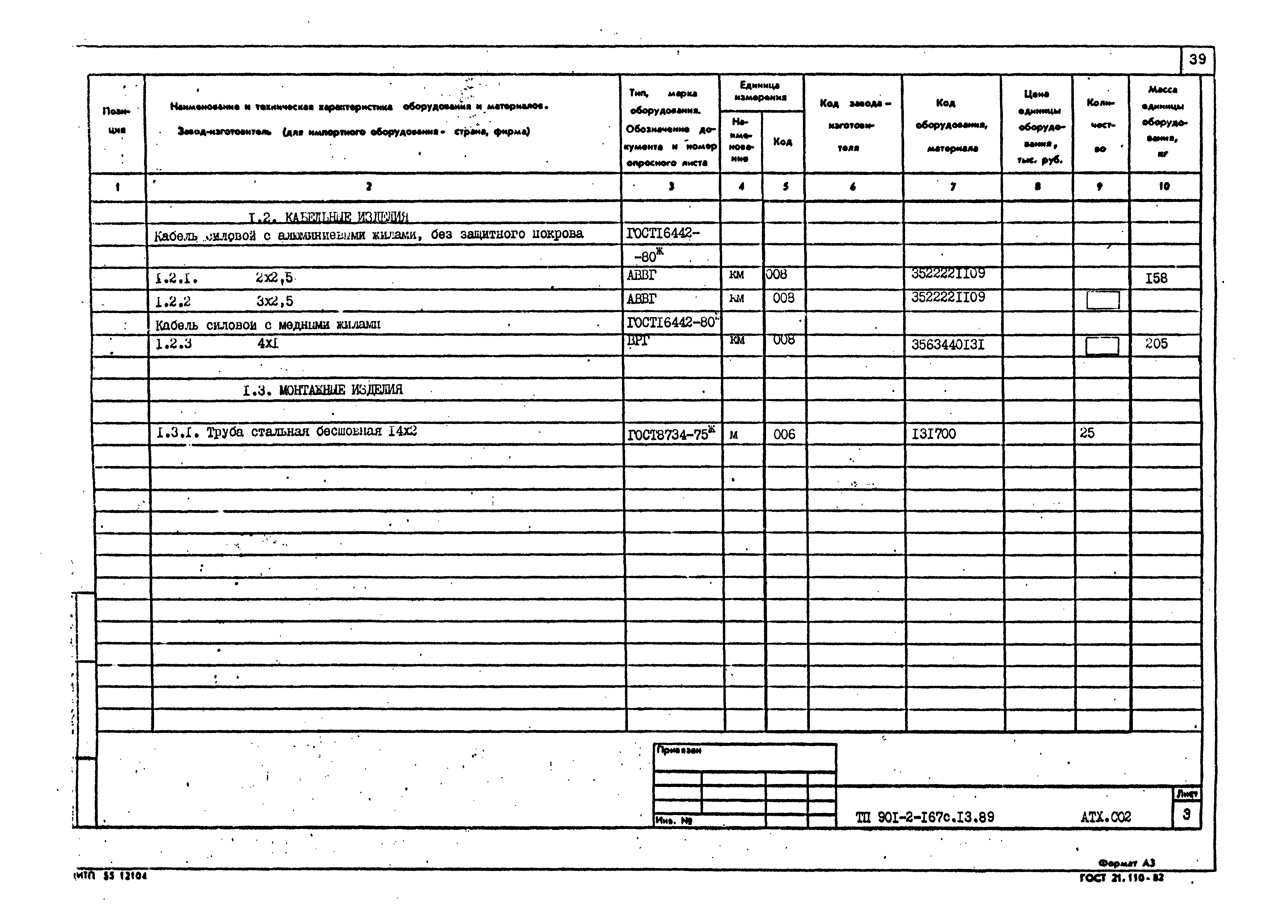 Типовой проект 901-2-167с.13.89