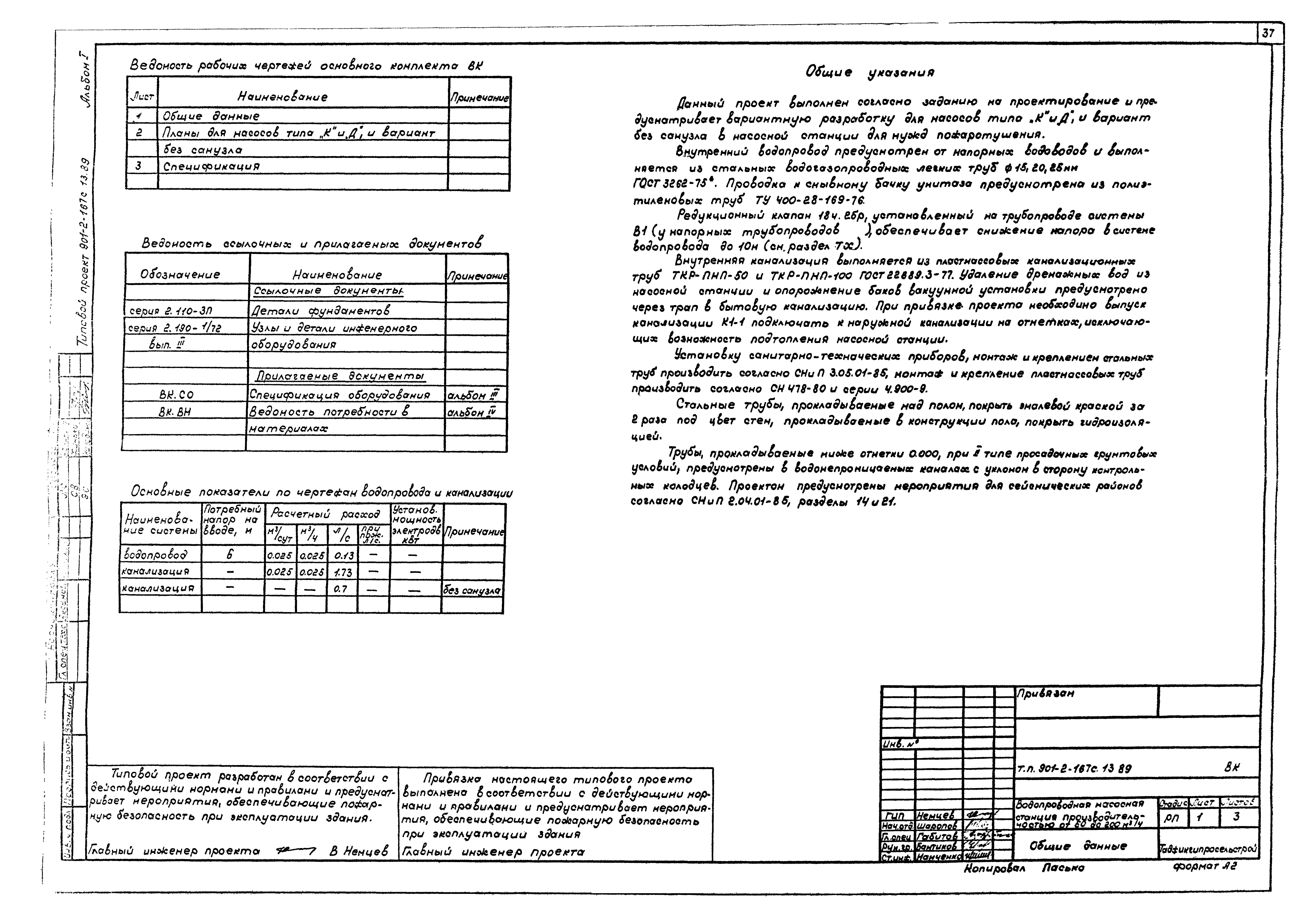 Типовой проект 901-2-167с.13.89