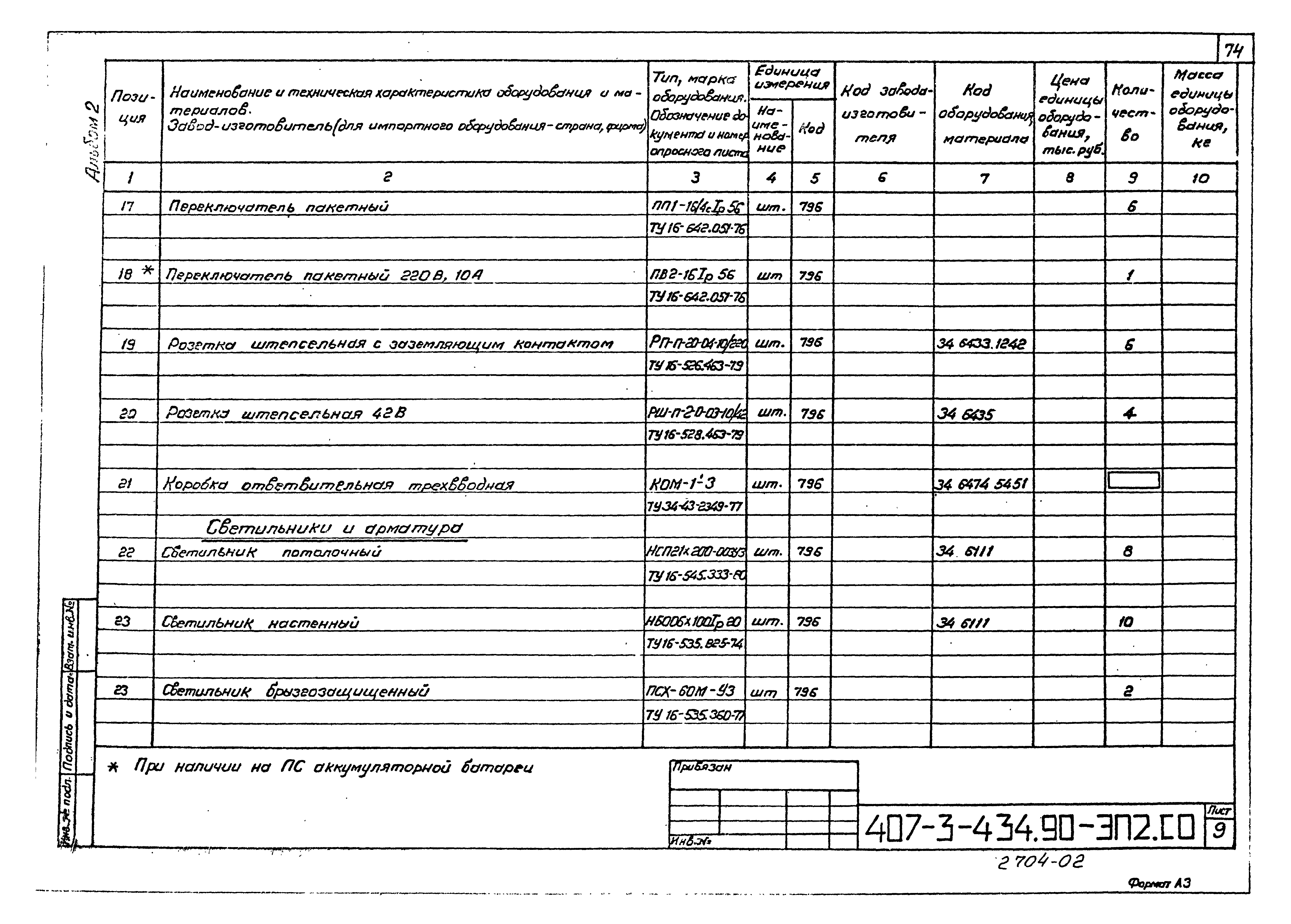 Типовой проект 407-3-434.90