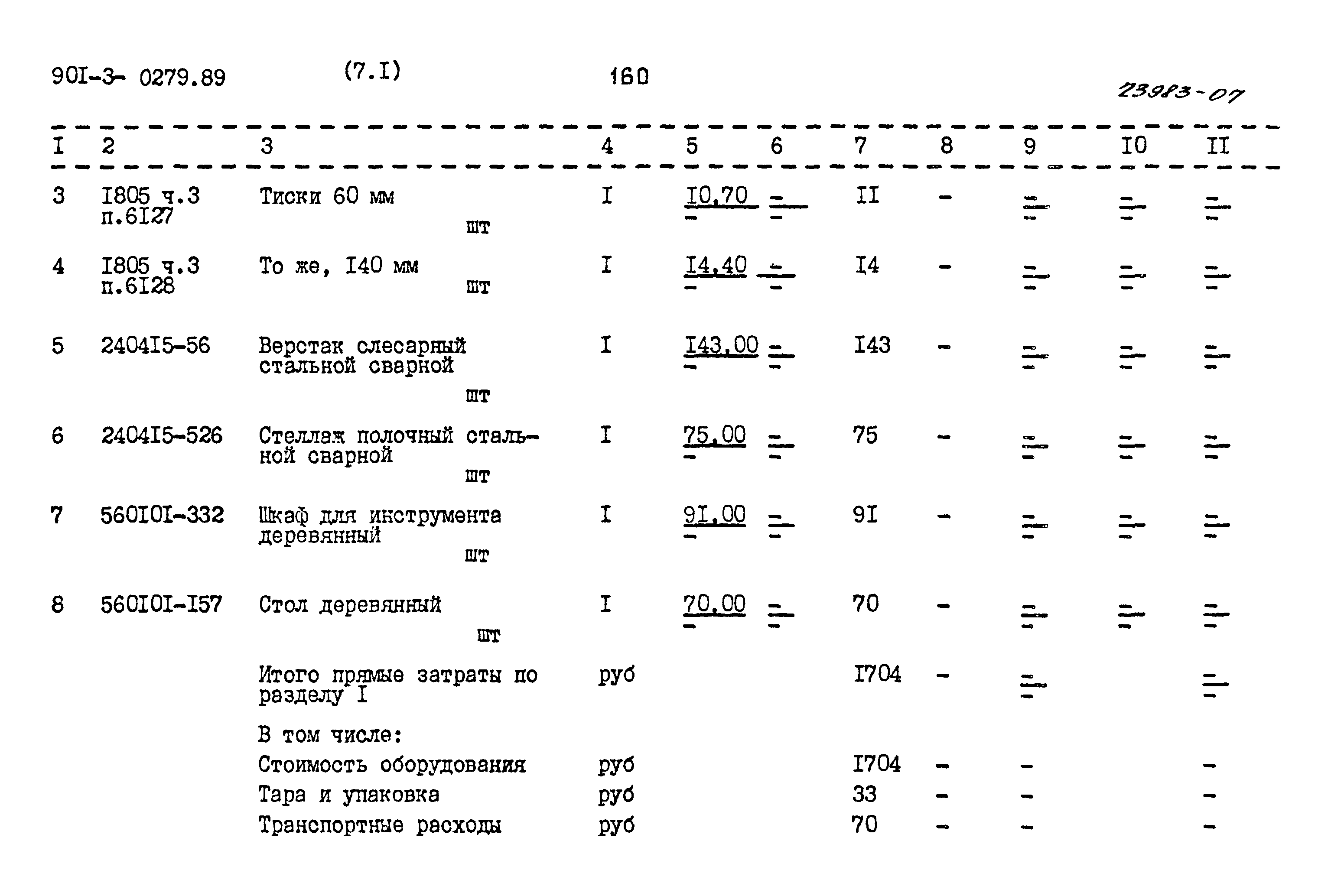 Типовые проектные решения 901-3-0279.89