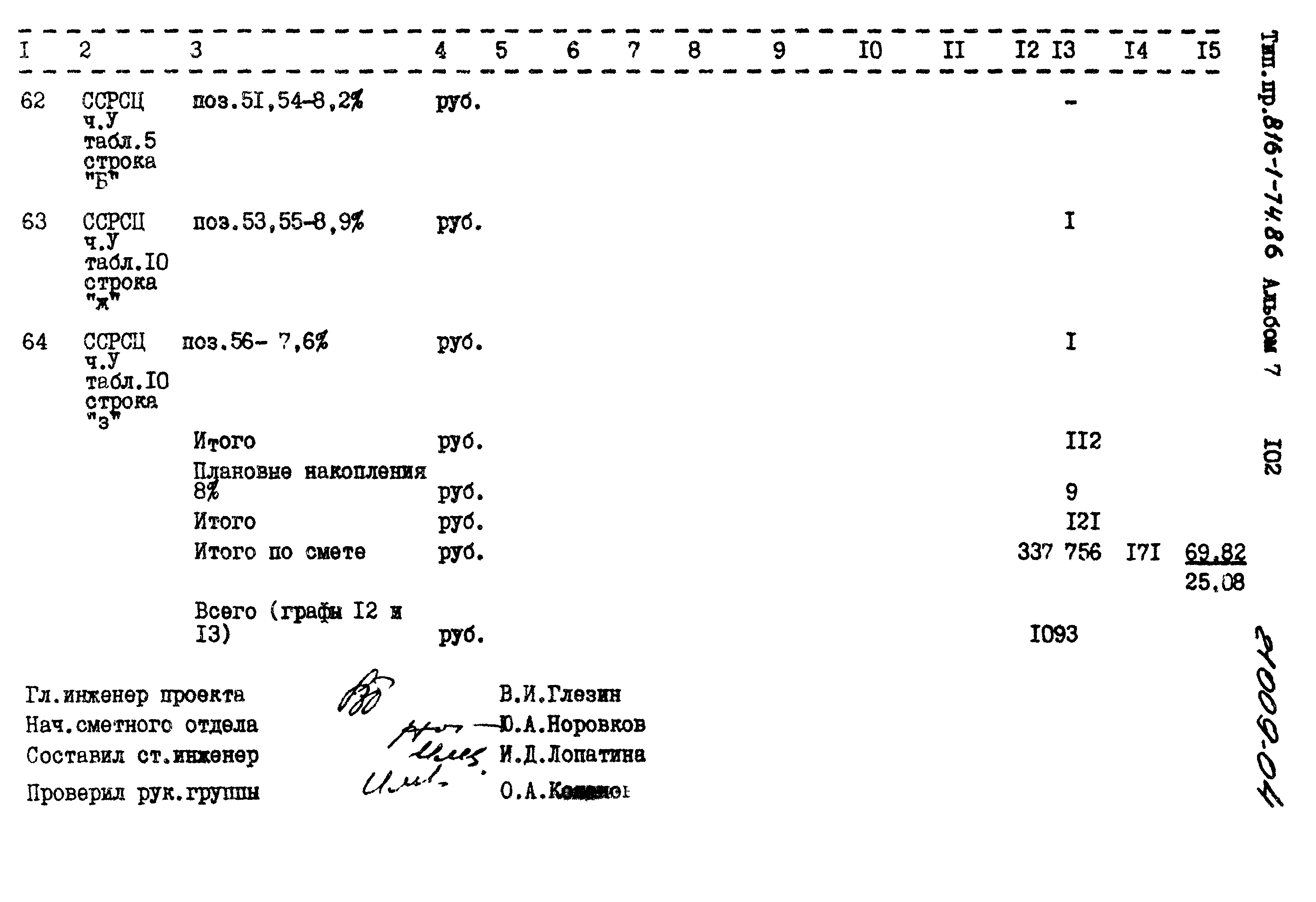 Типовой проект 816-1-74.86