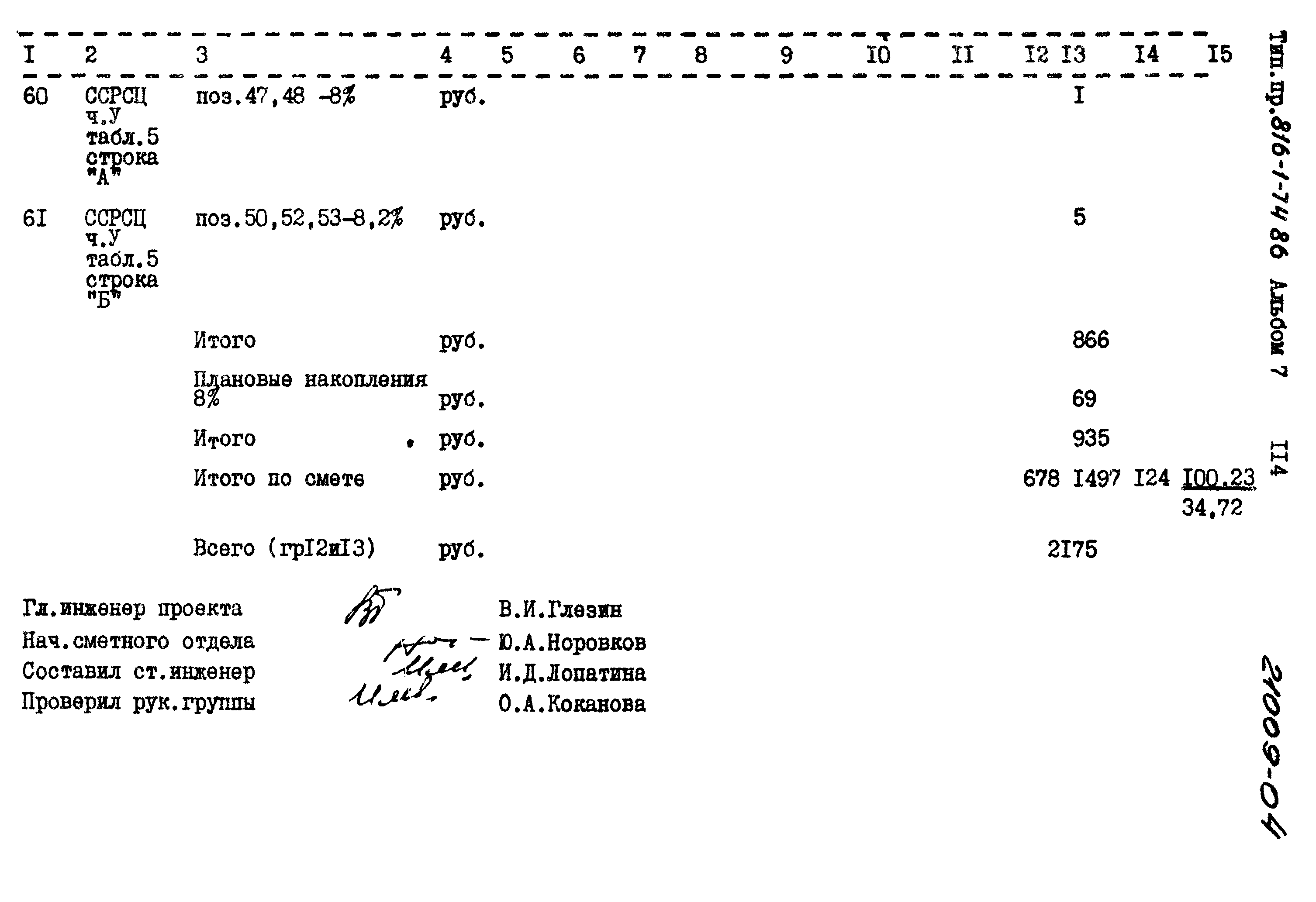 Типовой проект 816-1-74.86