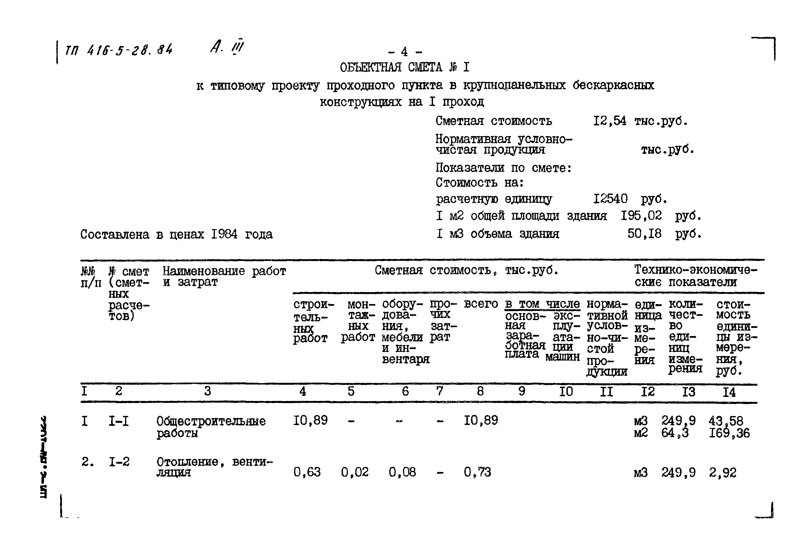 Типовой проект 416-5-28.84