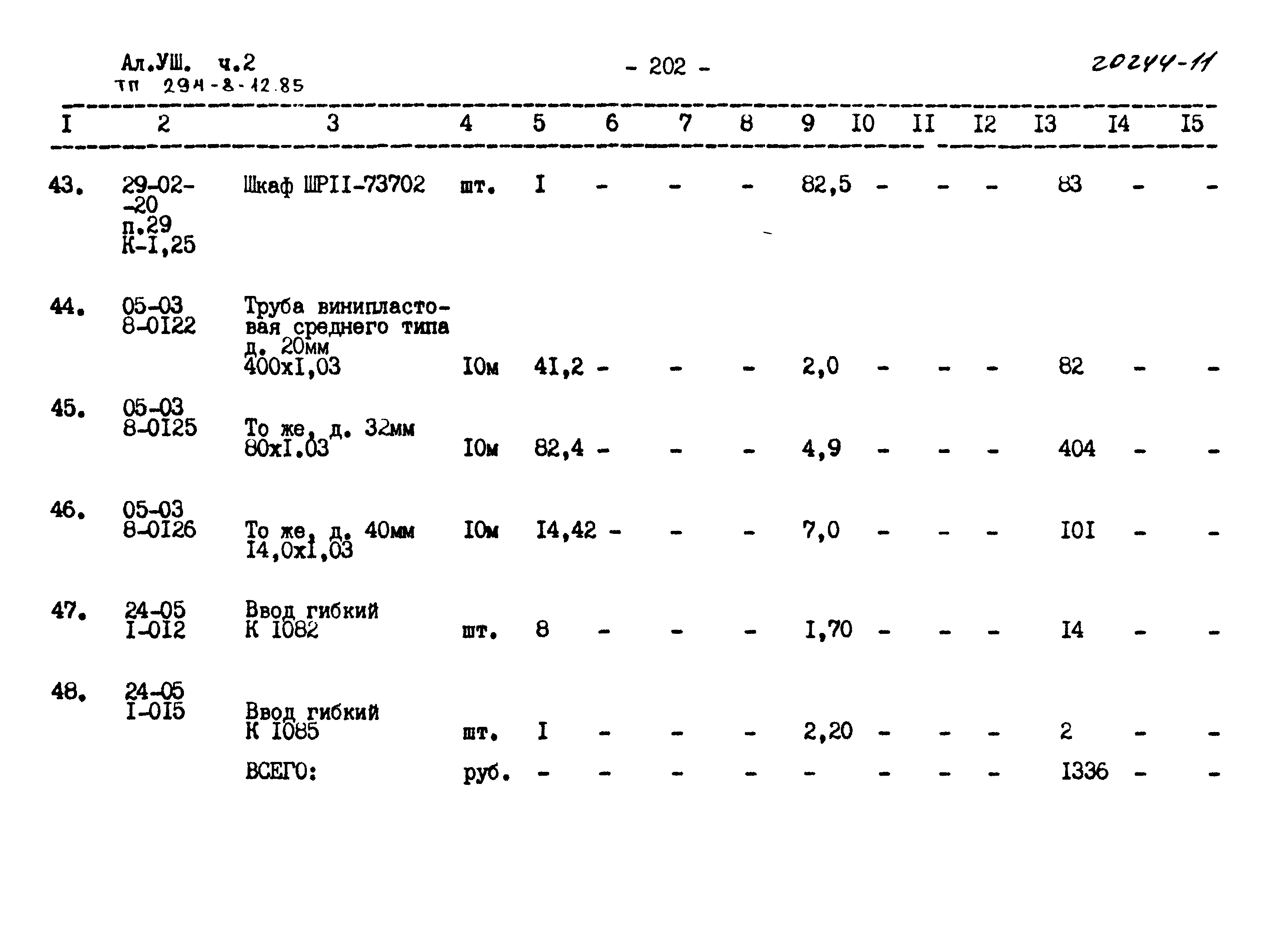 Типовой проект 294-8-12.85