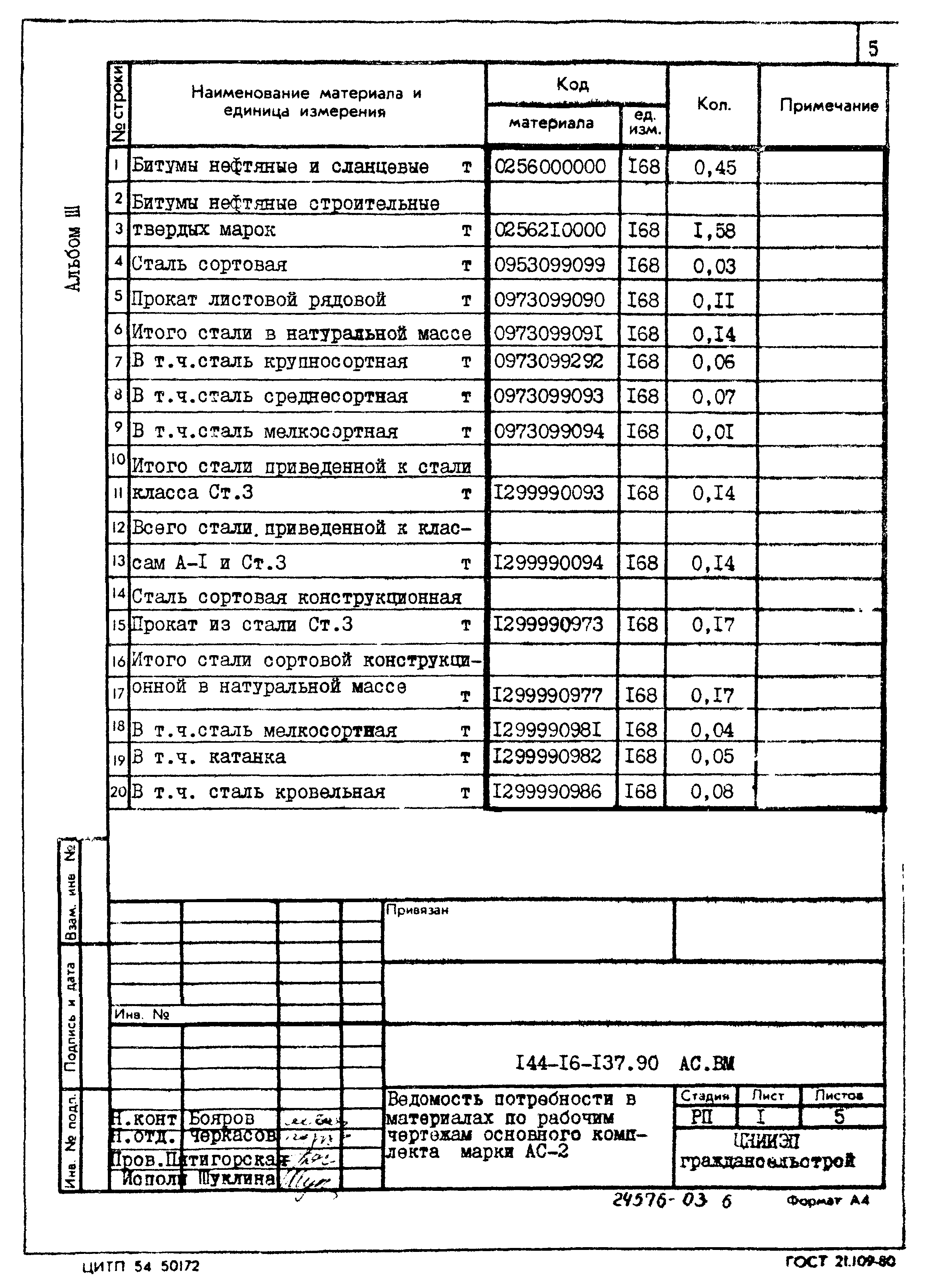 Типовой проект 144-16-137.90