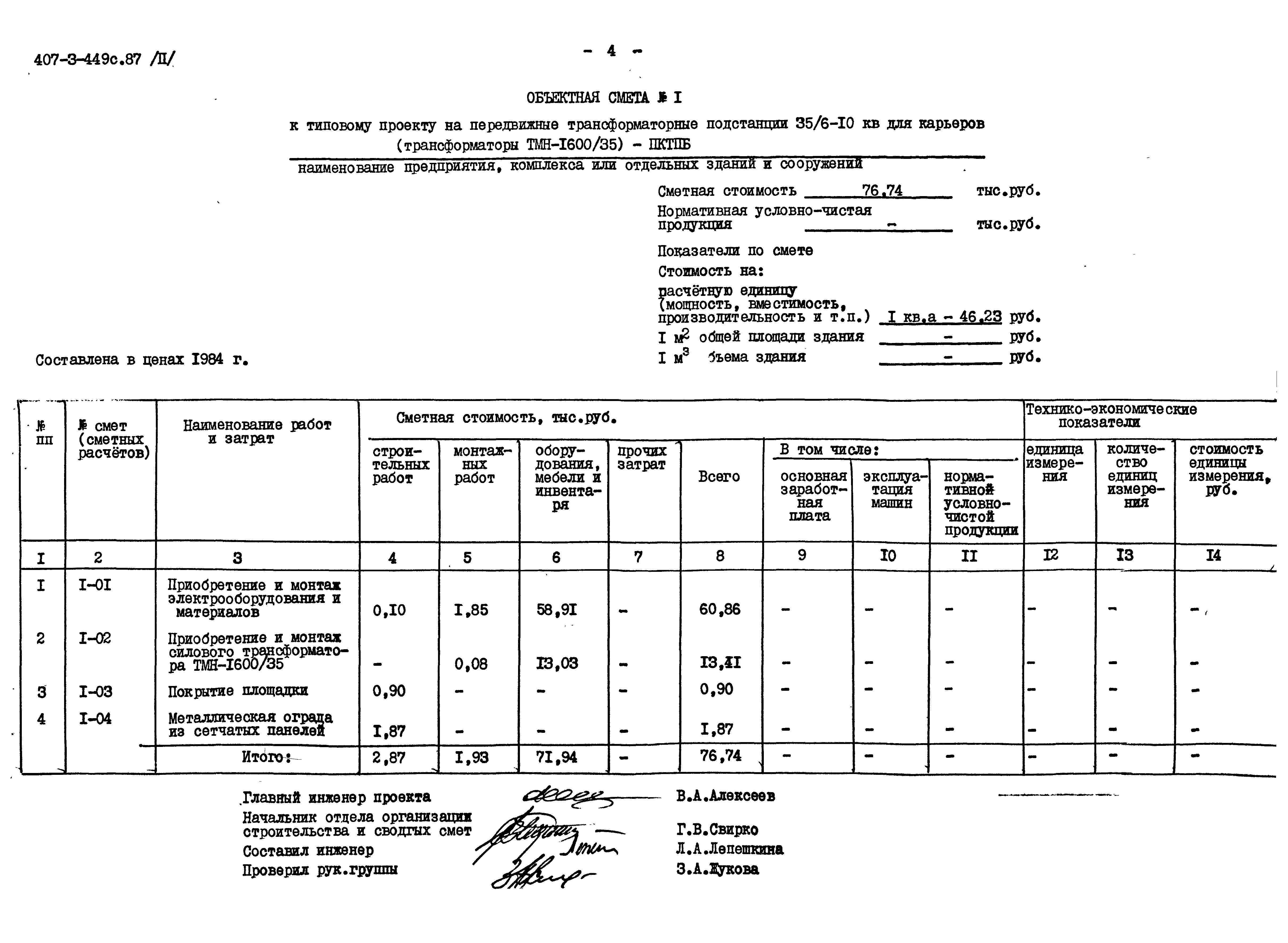 Типовой проект 407-3-449с.87