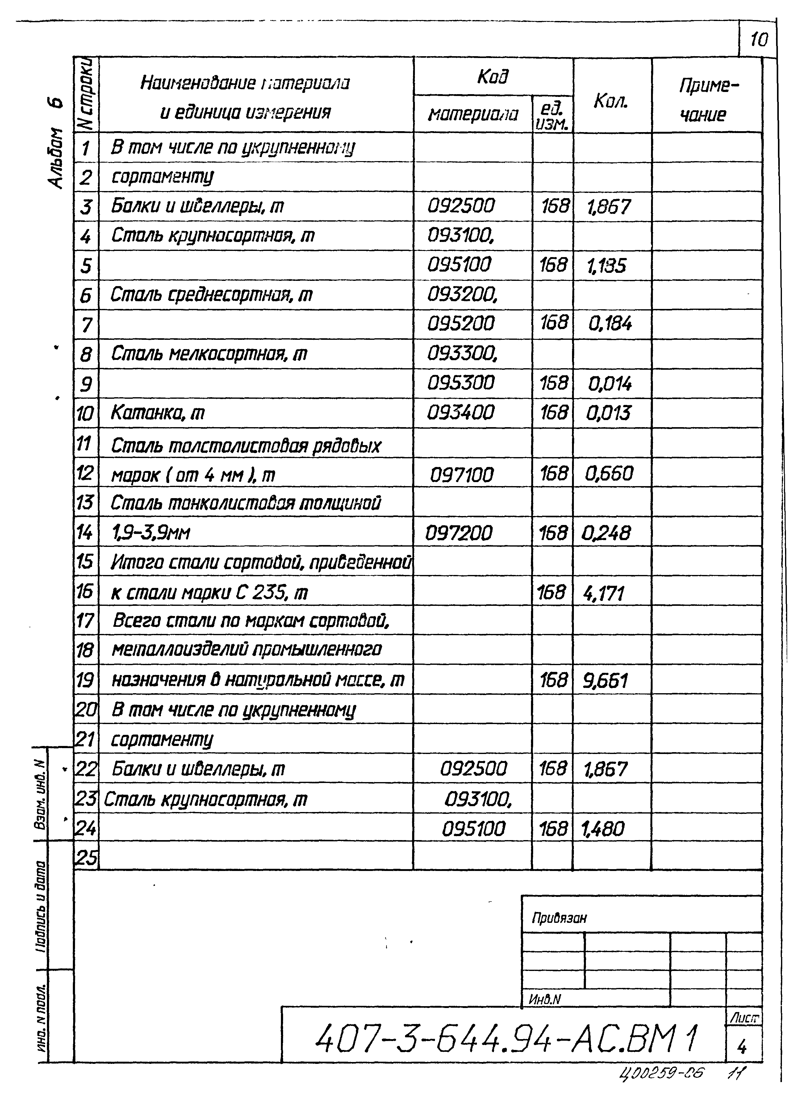 Типовой проект 407-3-644.94