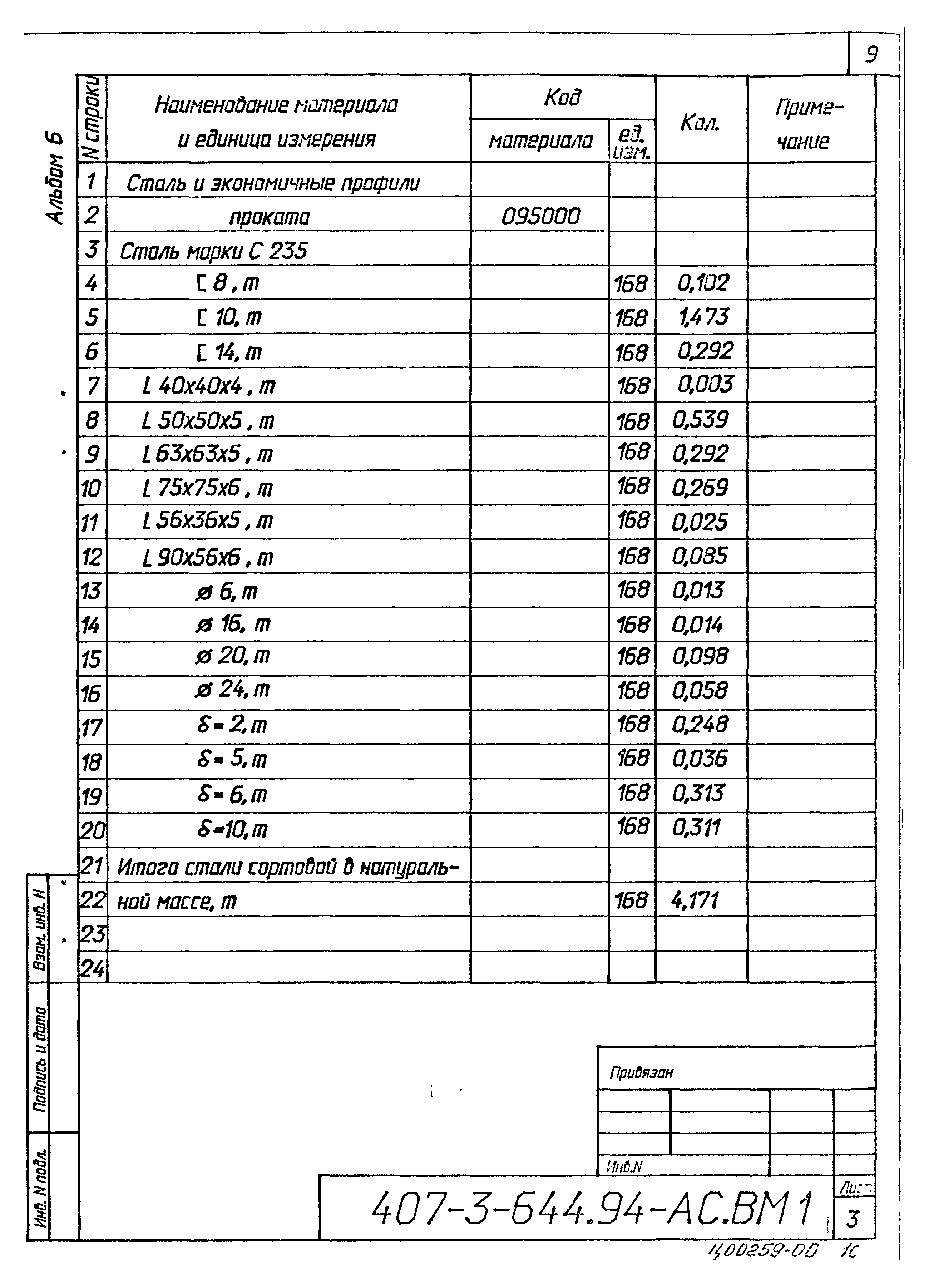 Типовой проект 407-3-644.94