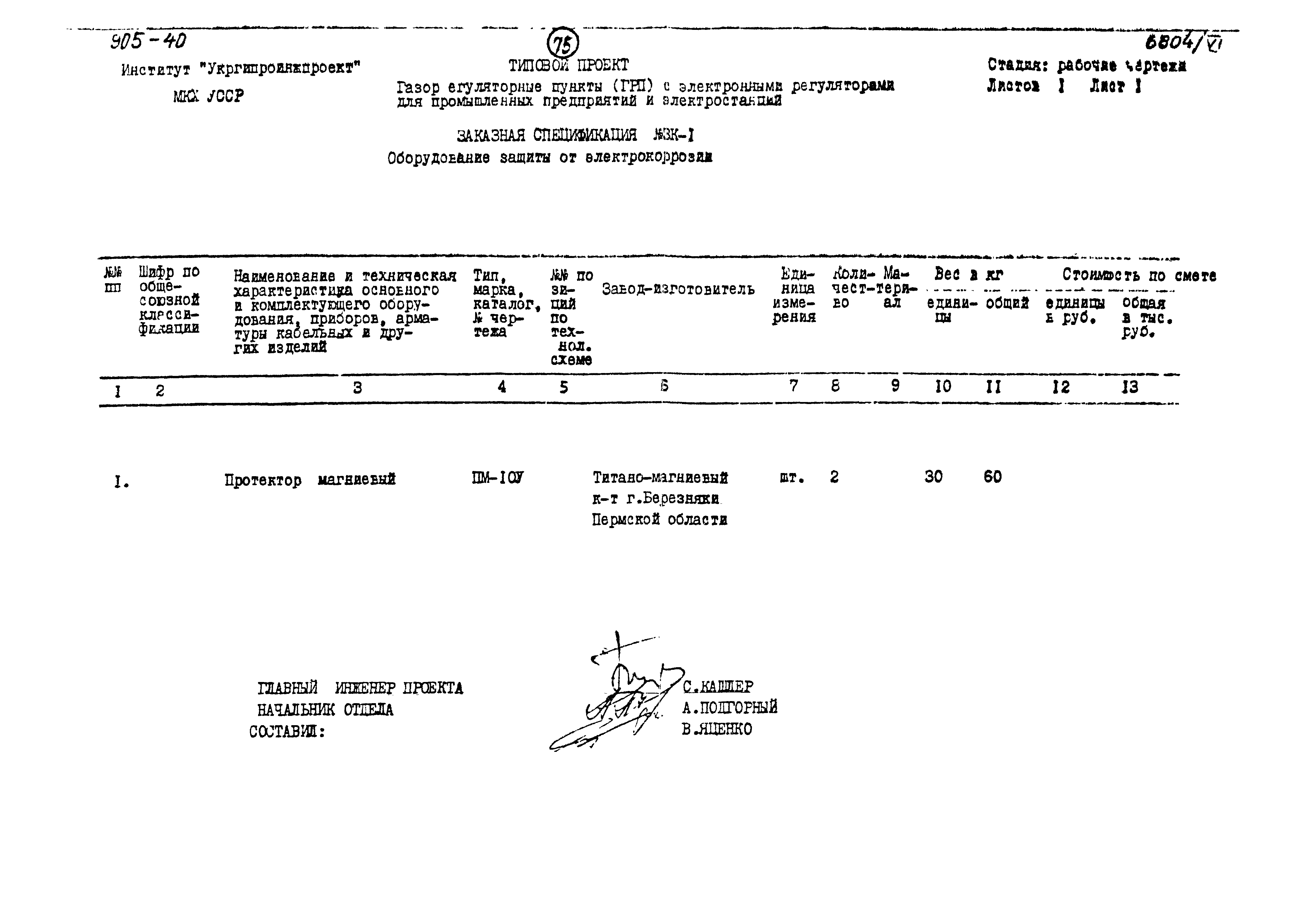 Типовой проект 905-40